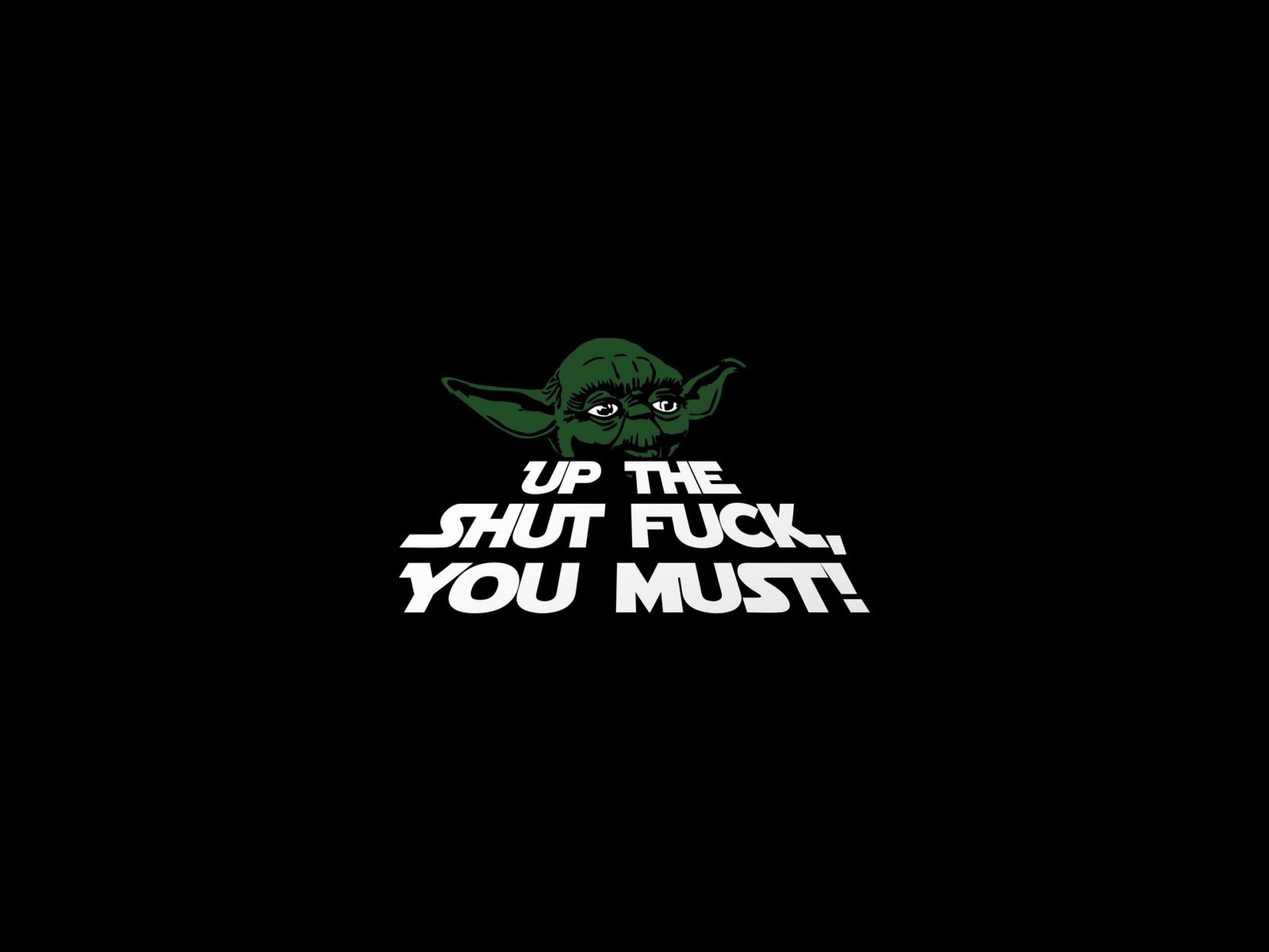 Yoda, Umorismo, Sfondo nero, 2K, schermata di blocco iPad