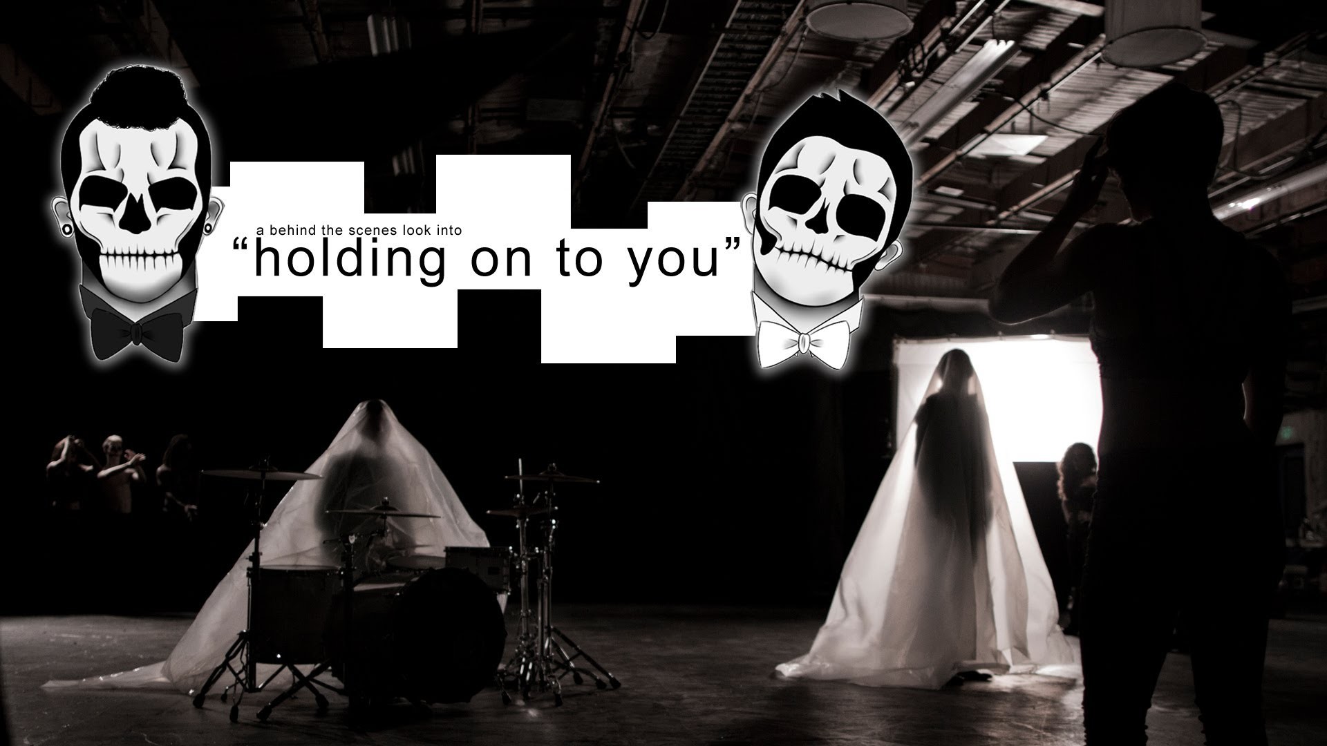 Twenty One Pilots, Heathens, Batteria, Bianco e nero, 16:9 Full HD, sfondo widescreen