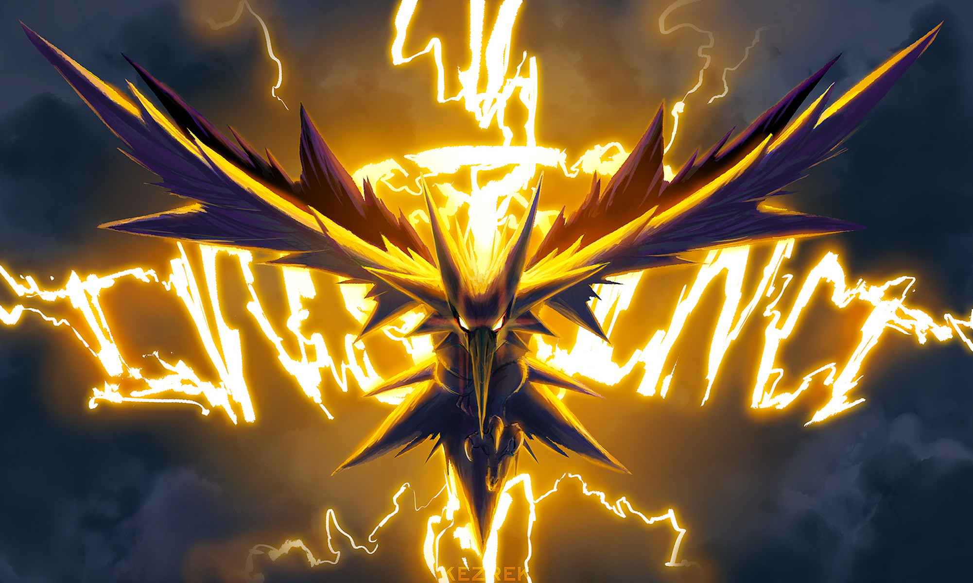Zapdos, Team Instinct, Pokémon GO, Fulmini, Full HD, sfondo per PC e portatile