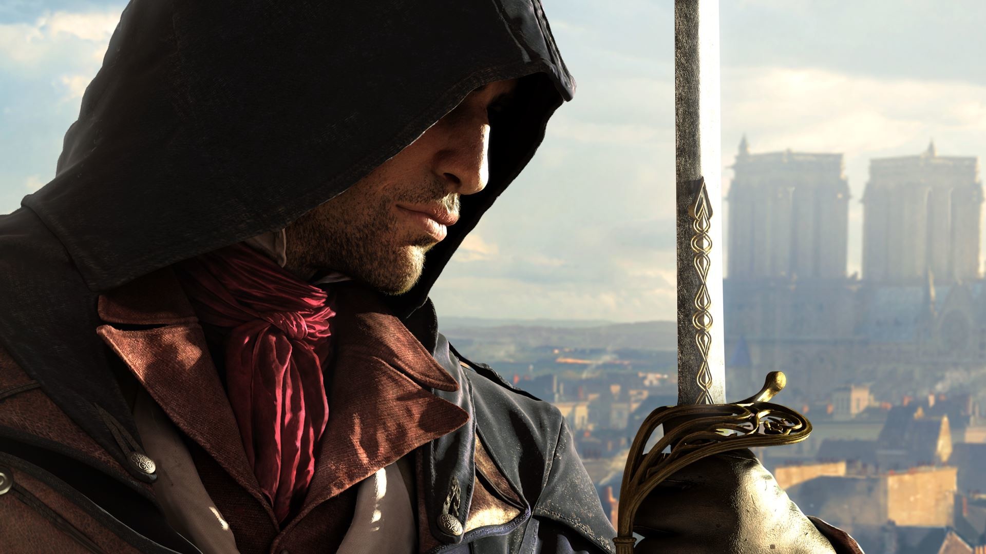 Arno Dorian, Assassin's Creed Unity, Parigi, Notre-Dame, Primo piano, sfondo 1920x1080 per PC