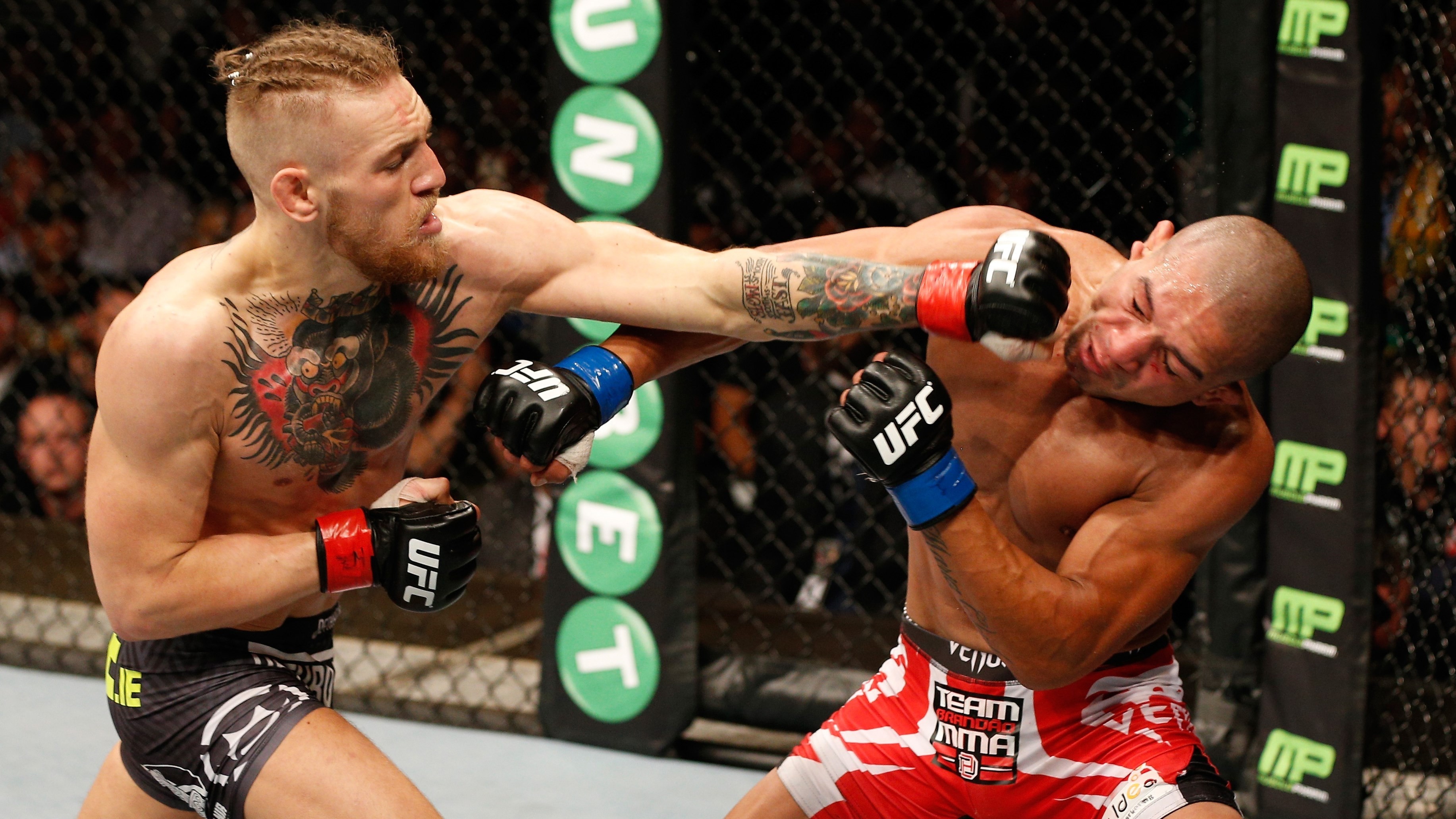 Conor McGregor, José Aldo, Pugno, Combattimento, 16:9 2K, sfondo widescreen