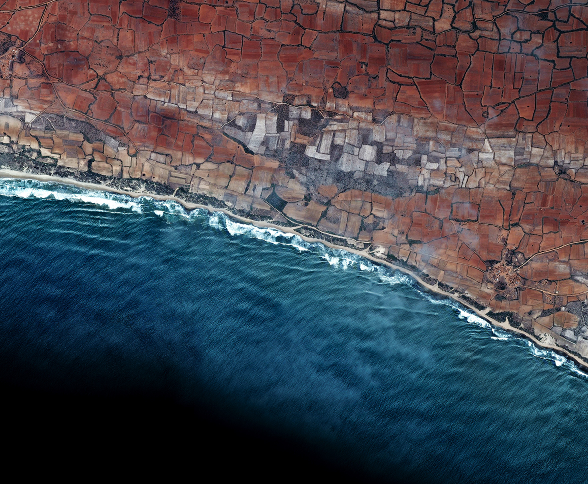 Costa, Vista aerea, Oceano, Full HD, sfondo Windows 11