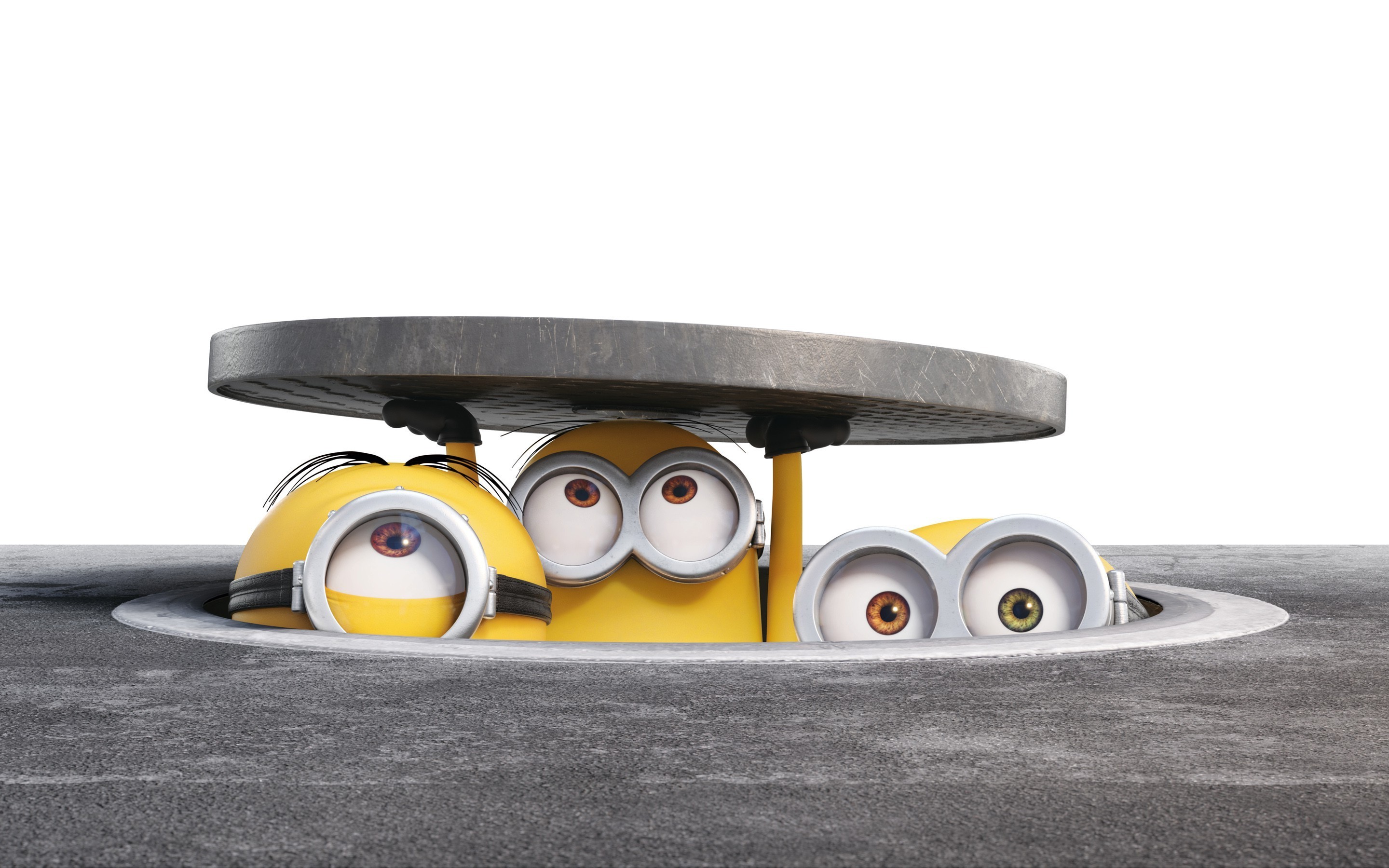 Minion, Tombino, Gruppo, Sbirciare, 2K, sfondo desktop