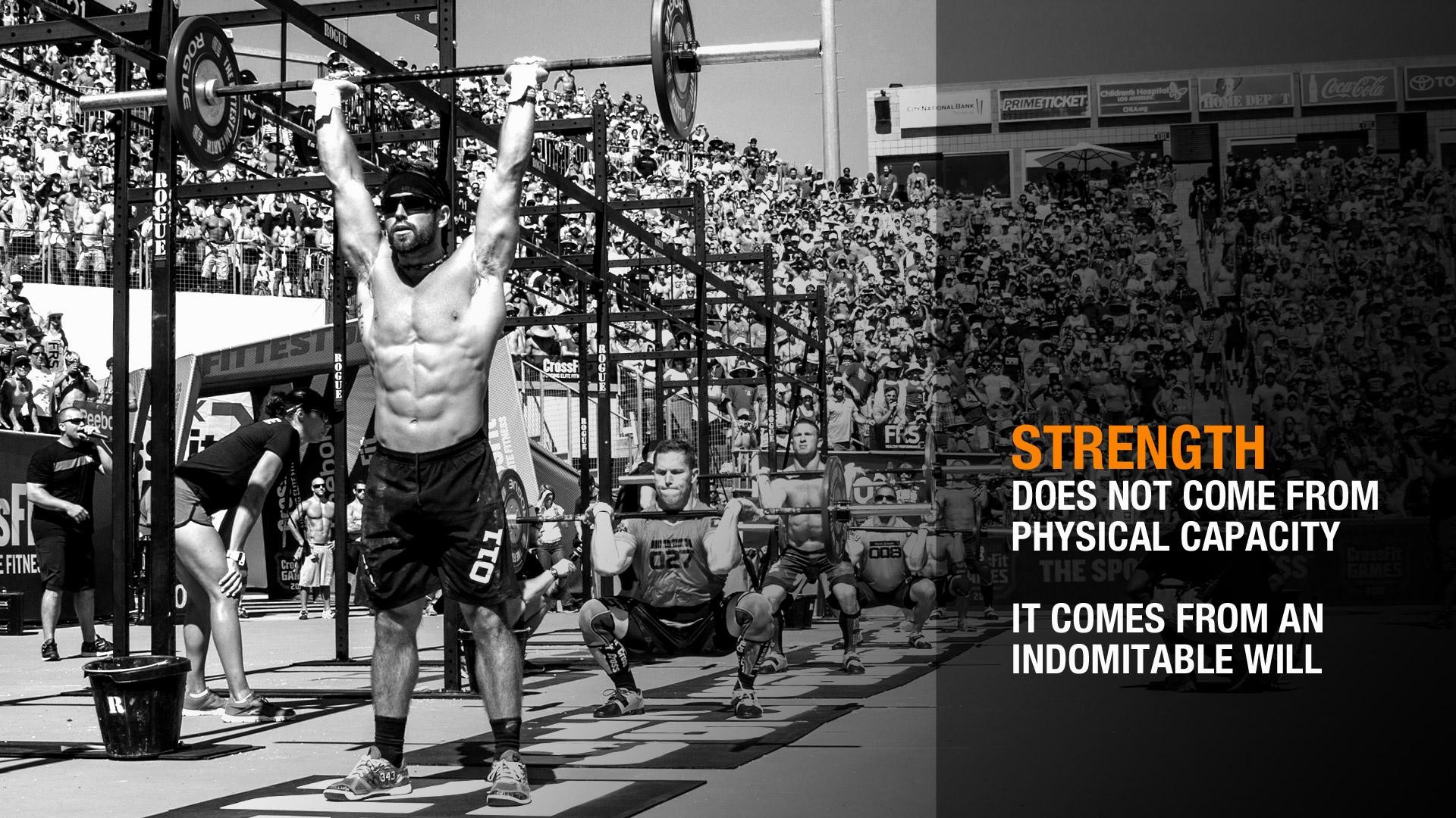 CrossFit Games, Overhead squat, Citazione, Strength, Full HD, sfondo Windows 11