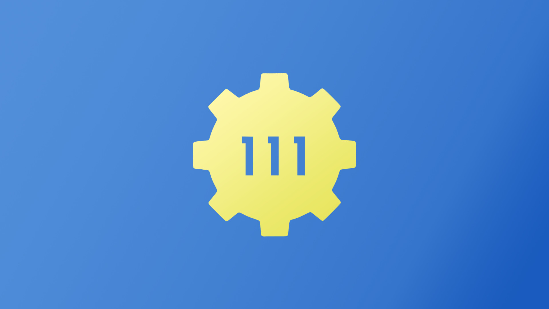 Vault 111, Fallout 4, Logo, Sfondo blu, Full HD, wallpaper per portatile