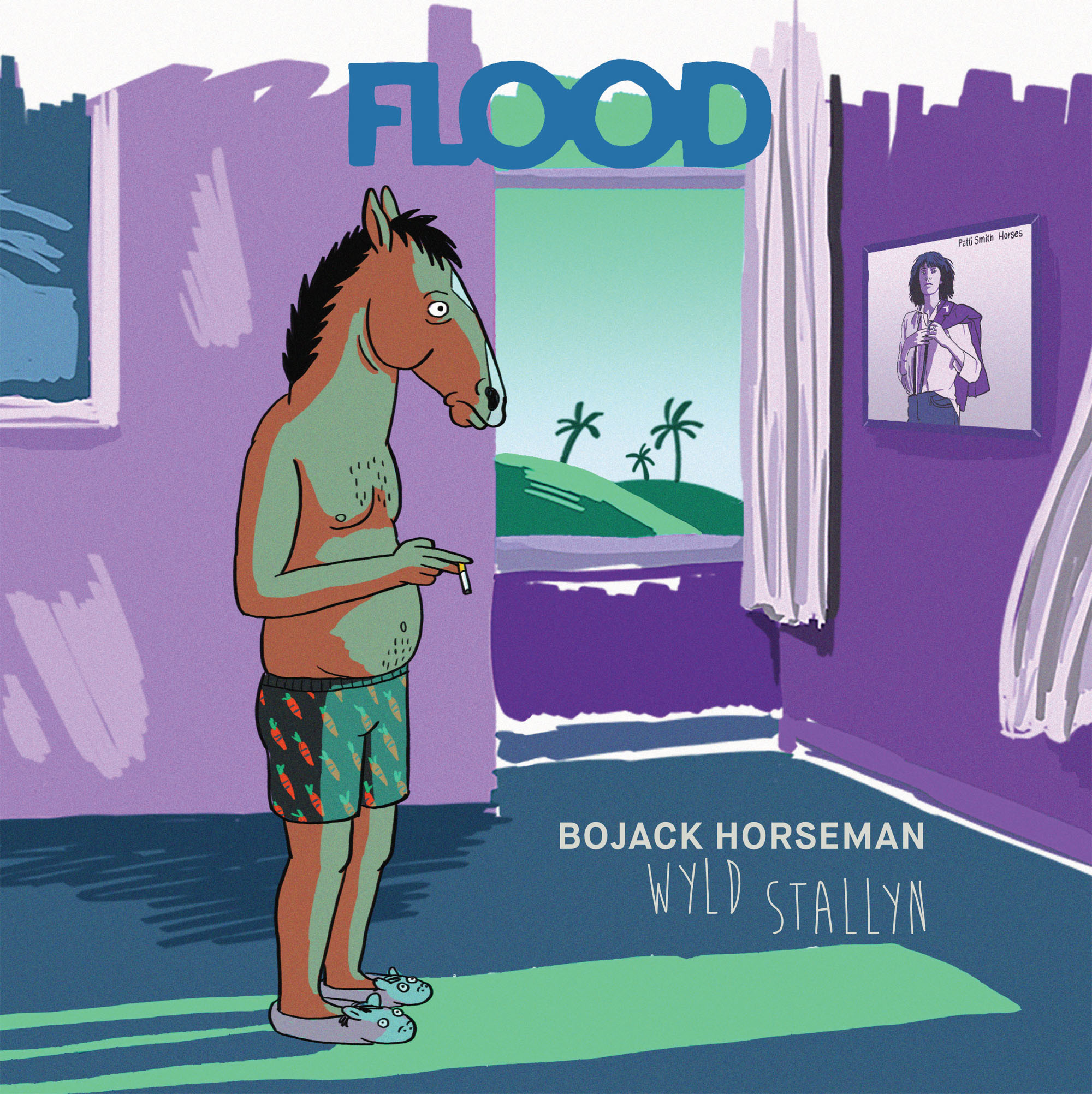 BoJack Horseman, Flood, Copertina, Viola, Full HD, sfondo per iPad e tablet
