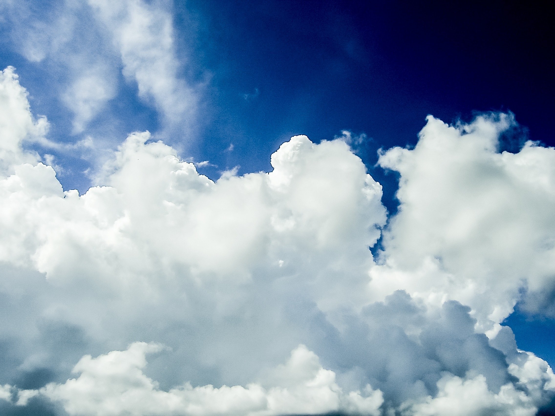 Cumuli, Nuvole bianche, Cielo blu, Primo piano, Full HD, wallpaper per tablet