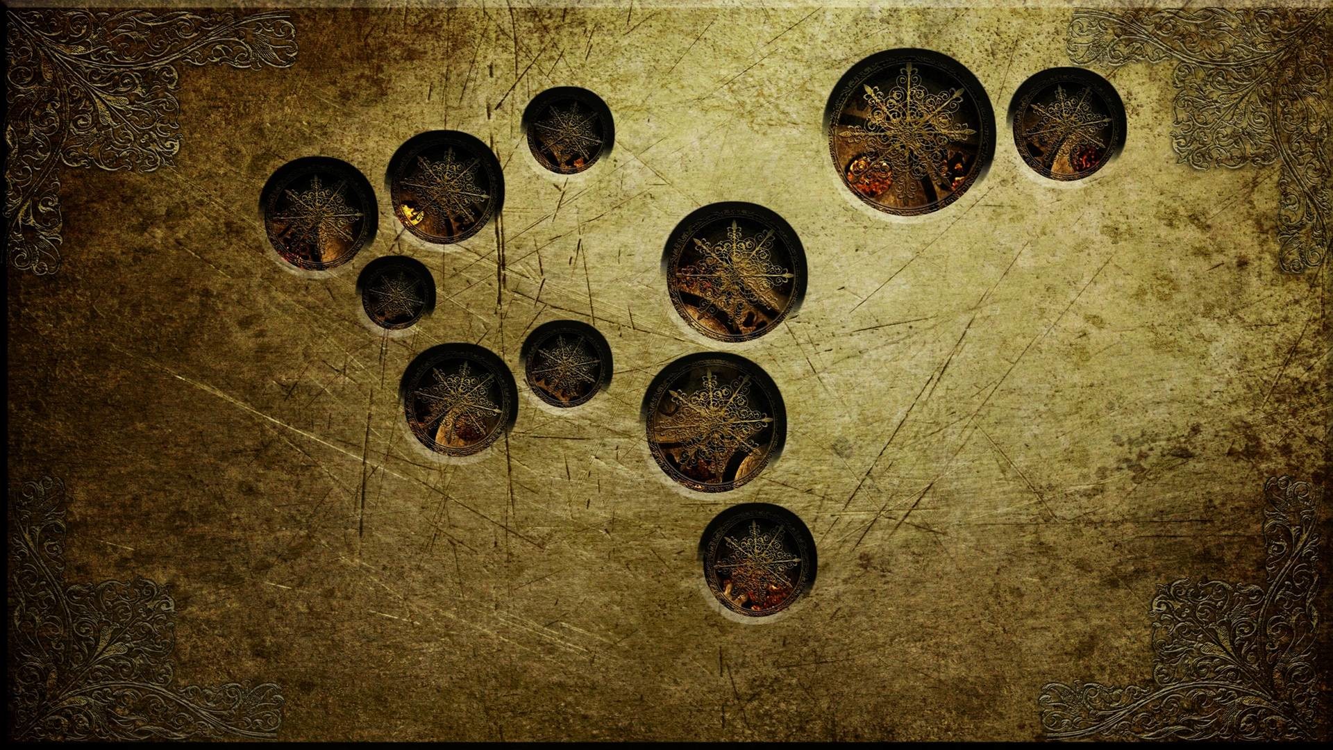 Mappa del mondo, Ingranaggi, Carta antica, 1920x1080, immagine di sfondo