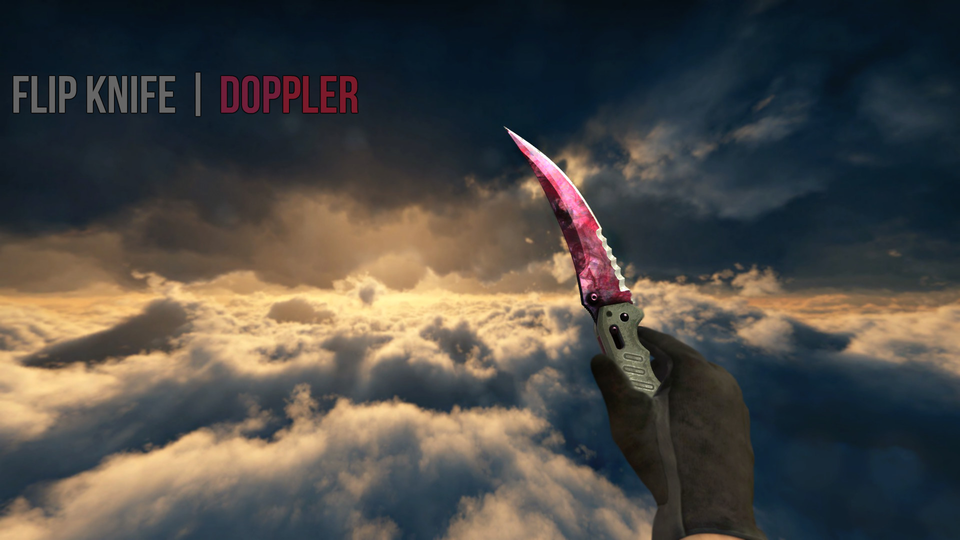 Flip Knife Doppler, CS:GO, Coltello, Nuvole, 1920x1080, sfondo per PC