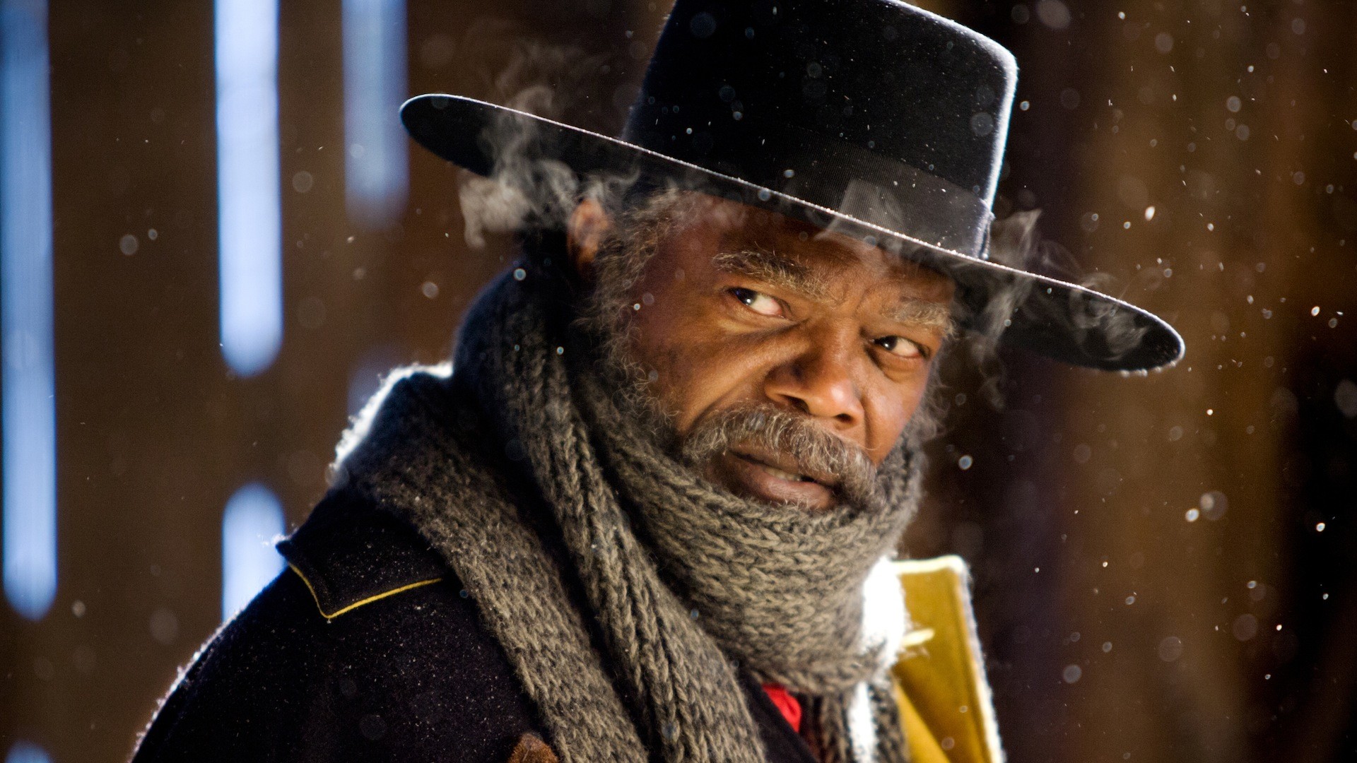Samuel L. Jackson, Marquis Warren, The Hateful Eight, Neve, Cappello, sfondo 1920x1080 per PC
