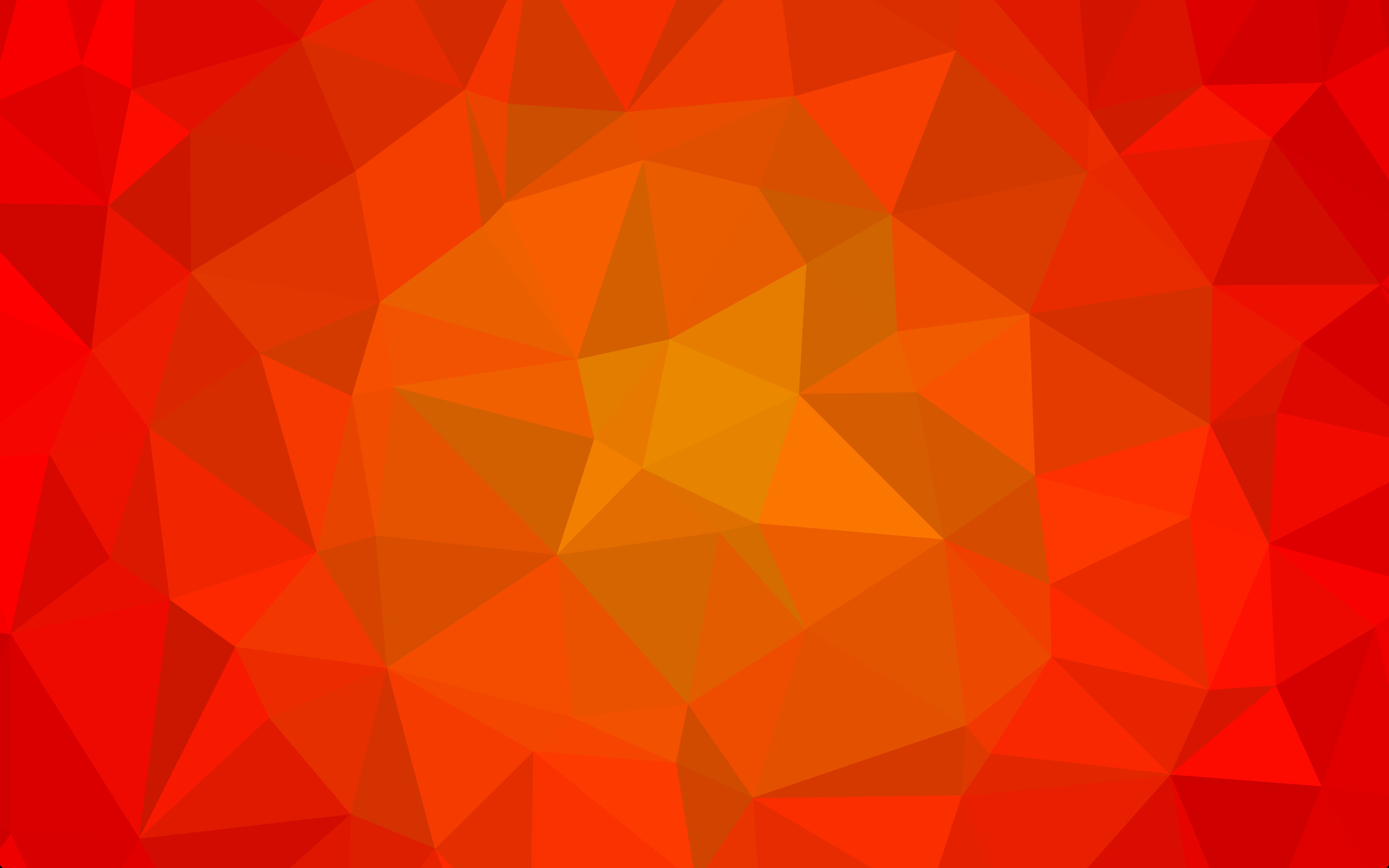 Low poly, Rosso e arancione, Triangoli, 2560x1600, sfondo per PC