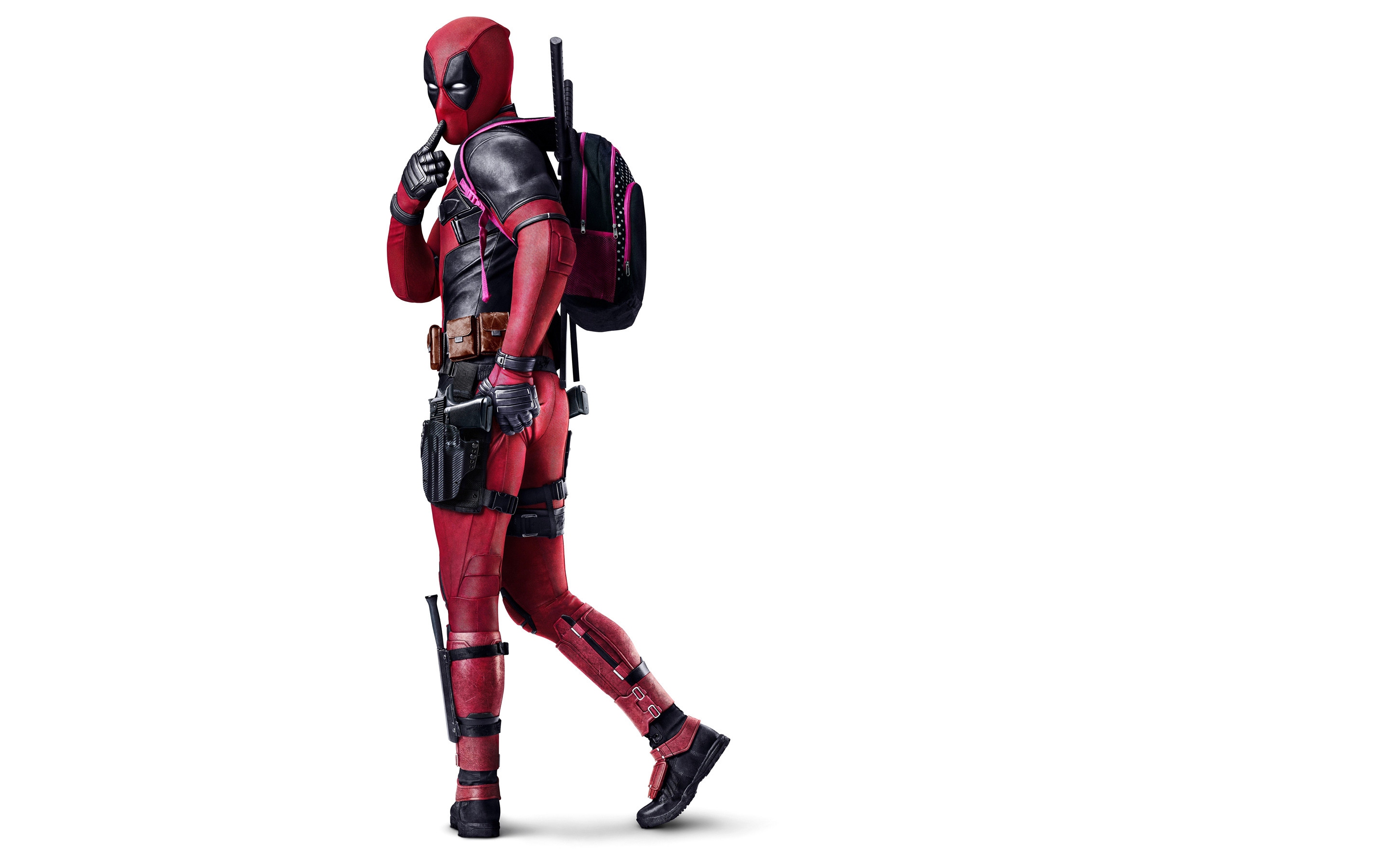 Deadpool, Ryan Reynolds, Zaino, Sfondo bianco, 2K, wallpaper per computer