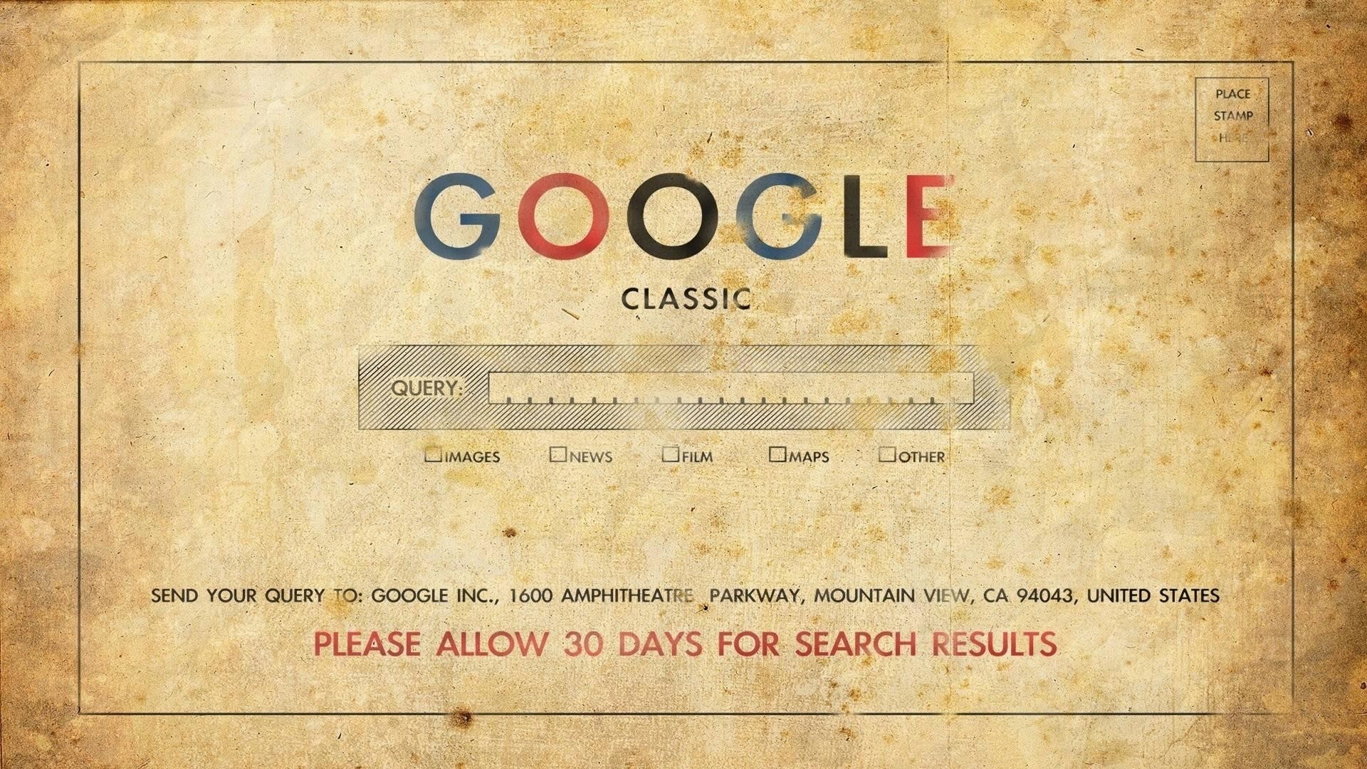 Google, Parodia, Carta antica, Retrò, Full HD, sfondo per PC