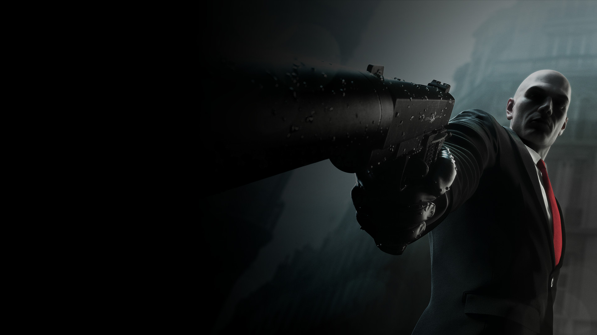 Hitman, Agente 47, Pistola, Sfondo scuro, Full HD, wallpaper per computer
