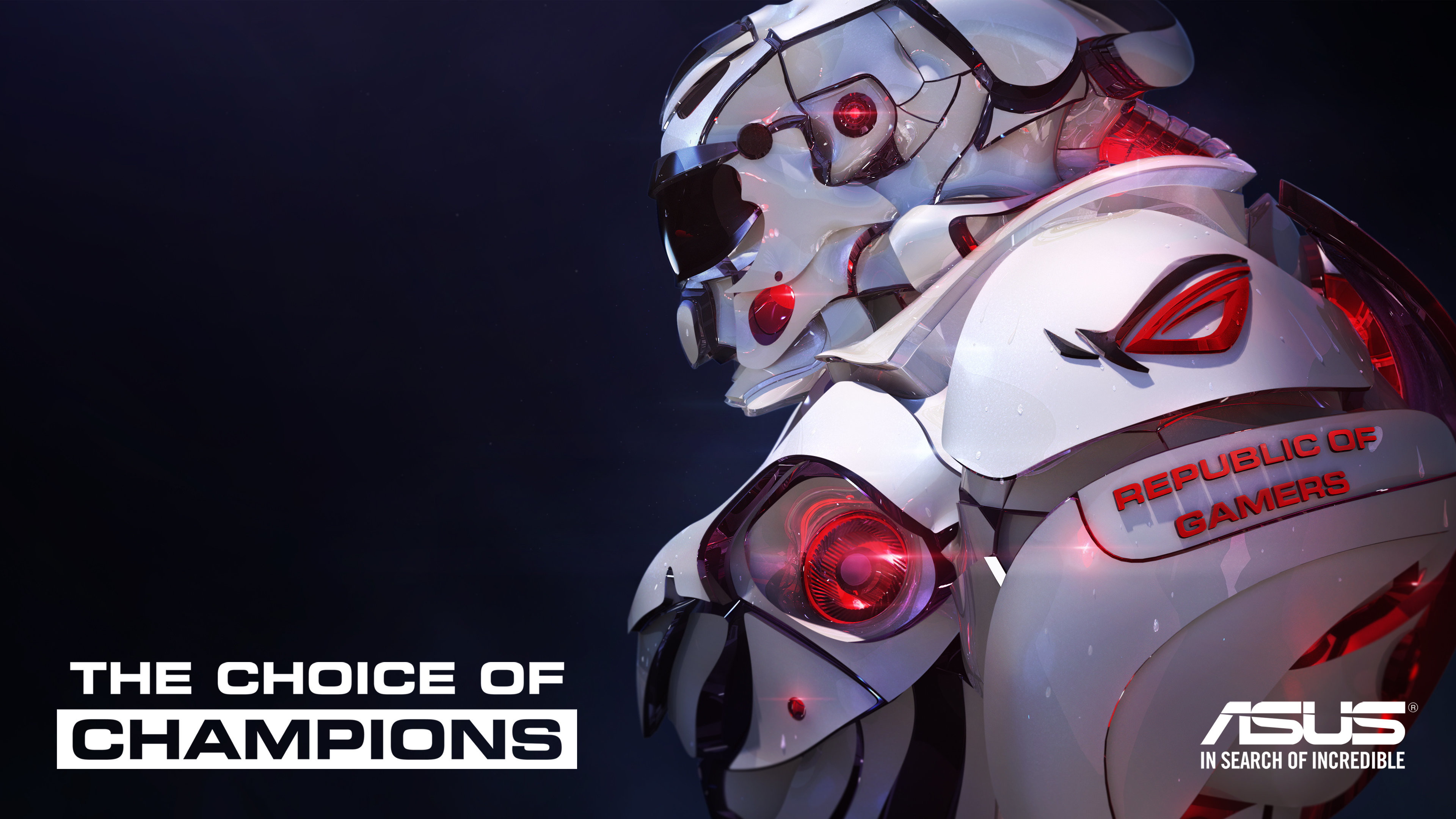 Asus ROG, The Choice of Champions, Robot, Asus, 4K, sfondo per PC e portatile