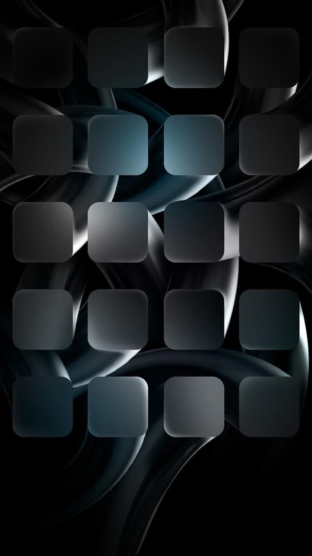 Quadrati, Nero, Astratto, 3D, sfondo per Samsung