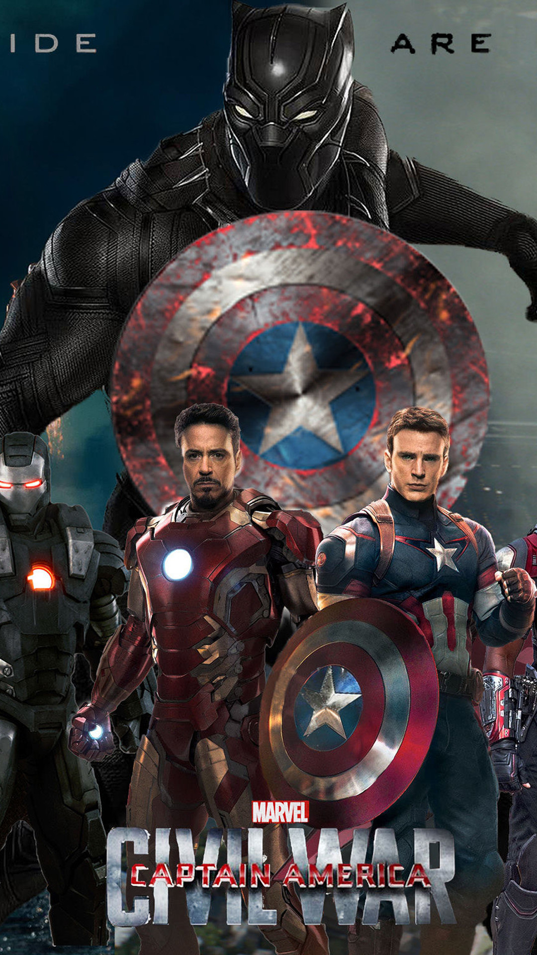 Black Panther, Iron Man, Captain America, Captain America: Civil War, Poster, sfondo Android