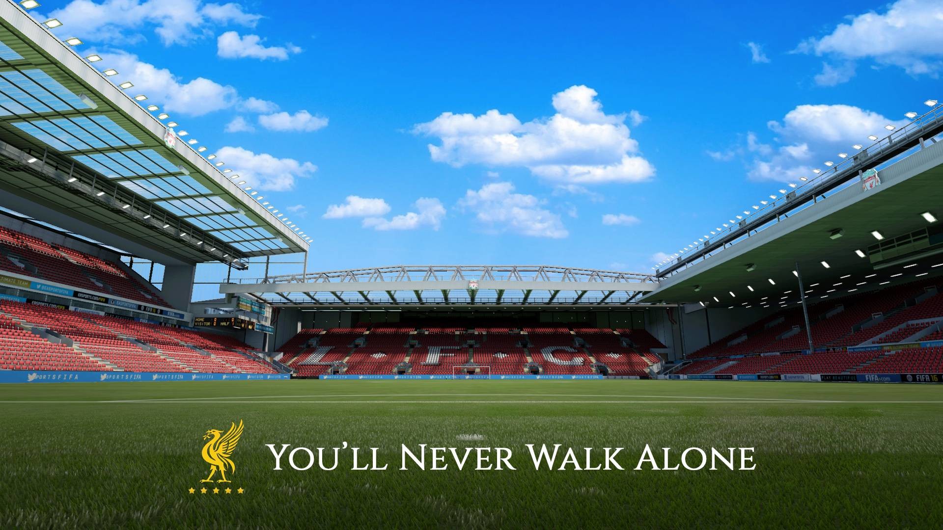 FIFA 17, Anfield, Liverpool, You'll Never Walk Alone, Full HD 1080p, sfondo desktop