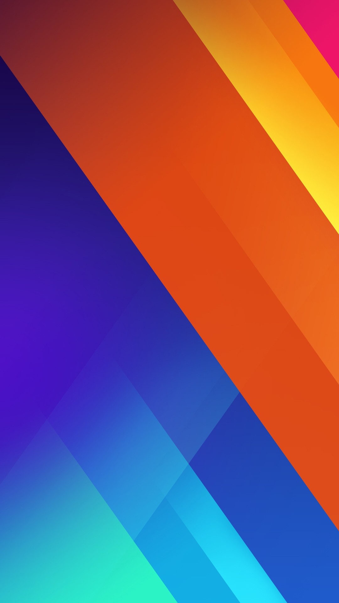 Android 6.0 Marshmallow, Material Design, Strisce diagonali, Arancione, Blu, wallpaper cellulare