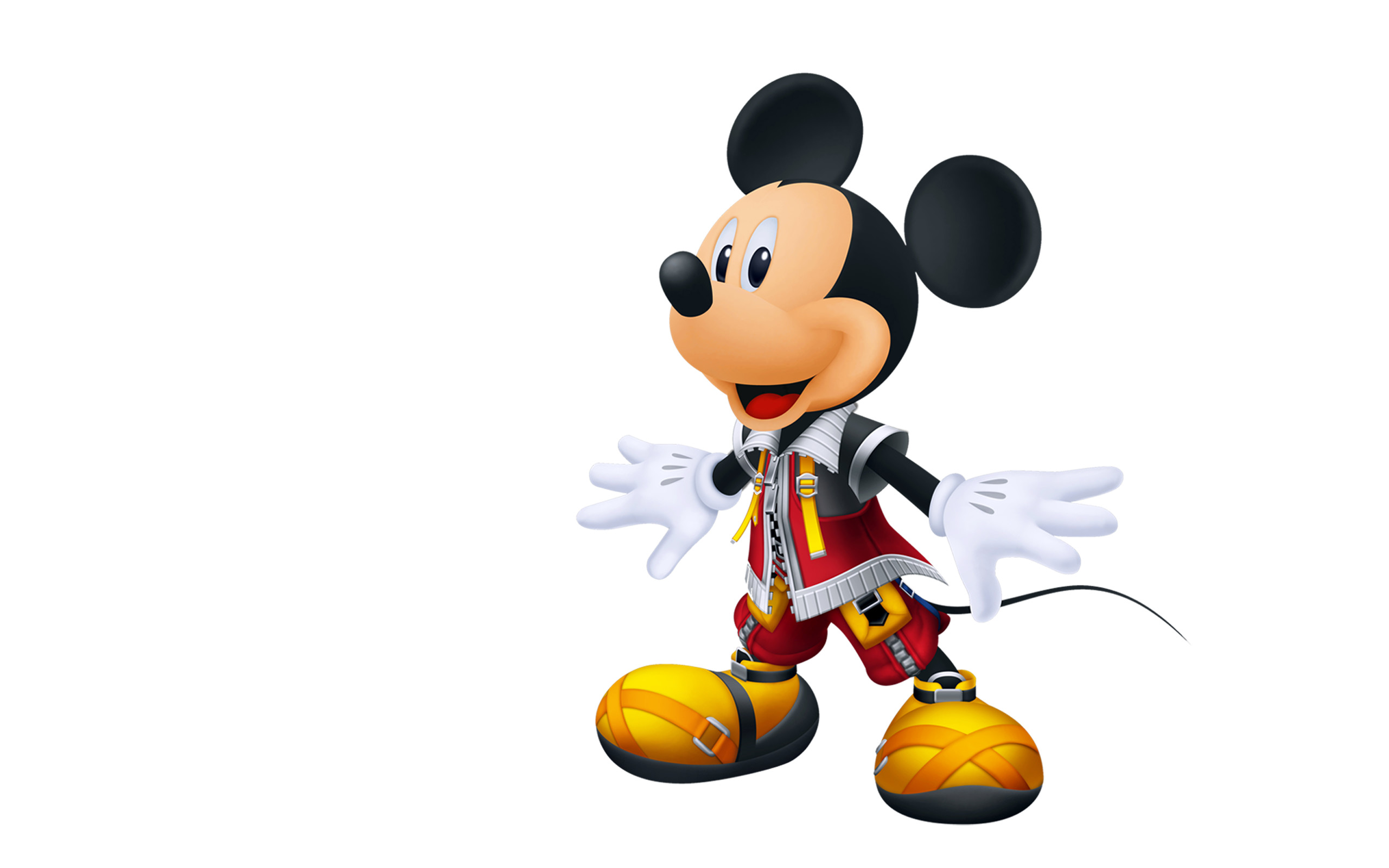 Topolino, Kingdom Hearts, Sfondo bianco, 16:10 2K, wallpaper widescreen