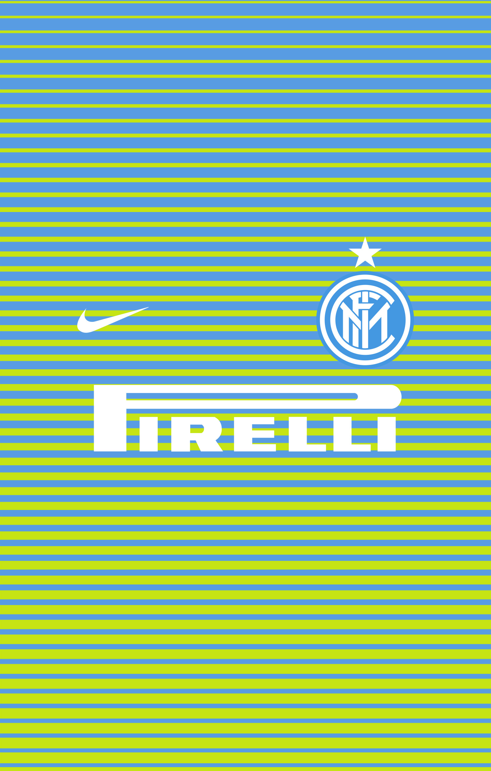 Maglia Inter trasferta, Pirelli, Nike, Strisce verdi, QHD+, sfondo verticale per cellulare