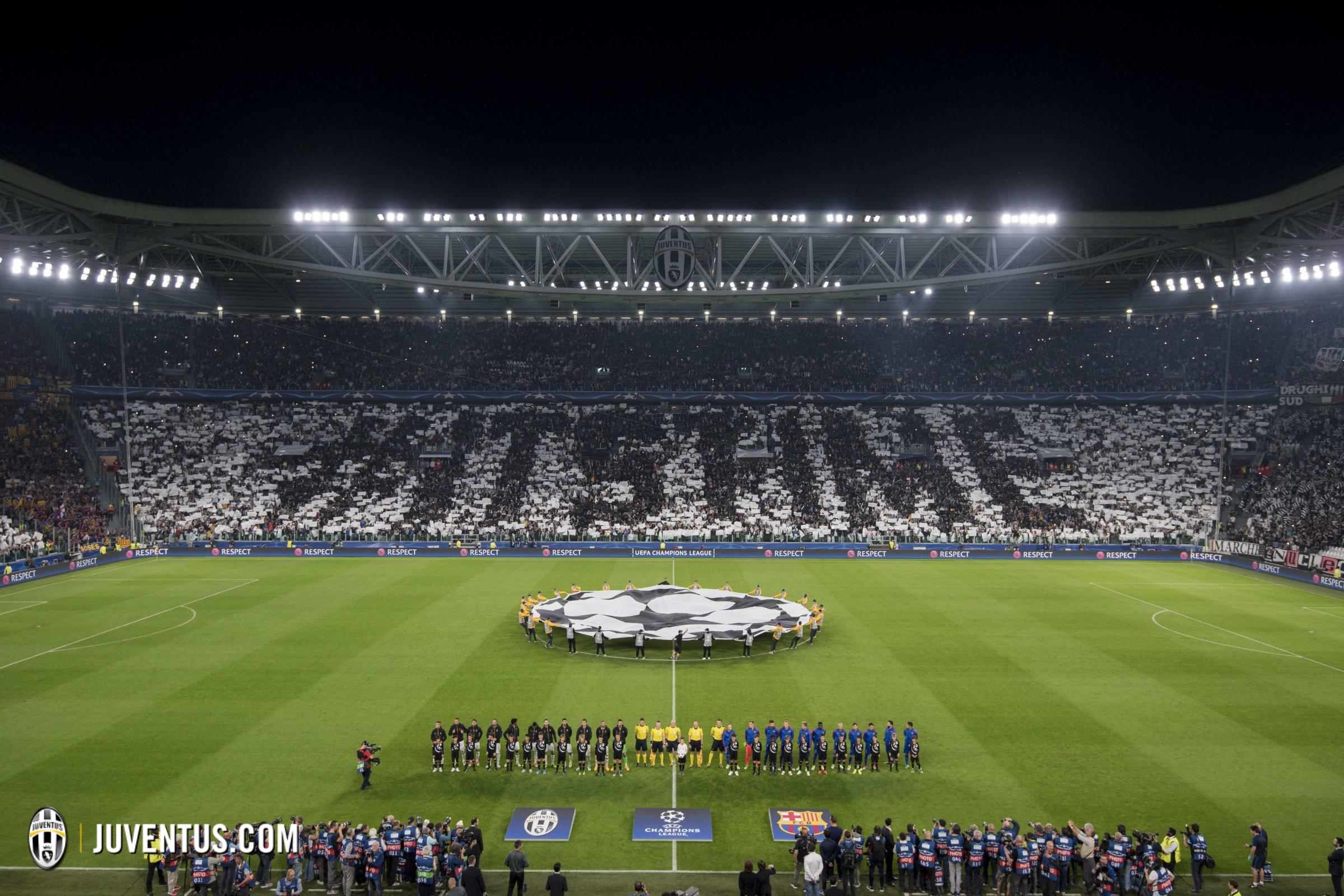Juventus Stadium, Coreografia, Champions League, Notte, Full HD, sfondo per PC e portatile