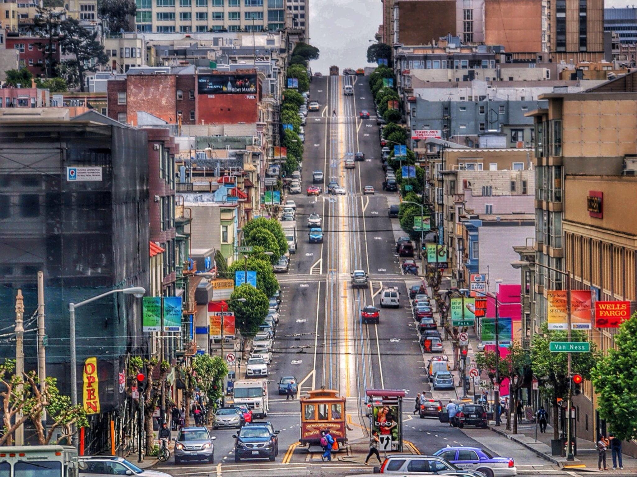 San Francisco, Chinatown, Strada, Cable car, Full HD, schermata di blocco iPad