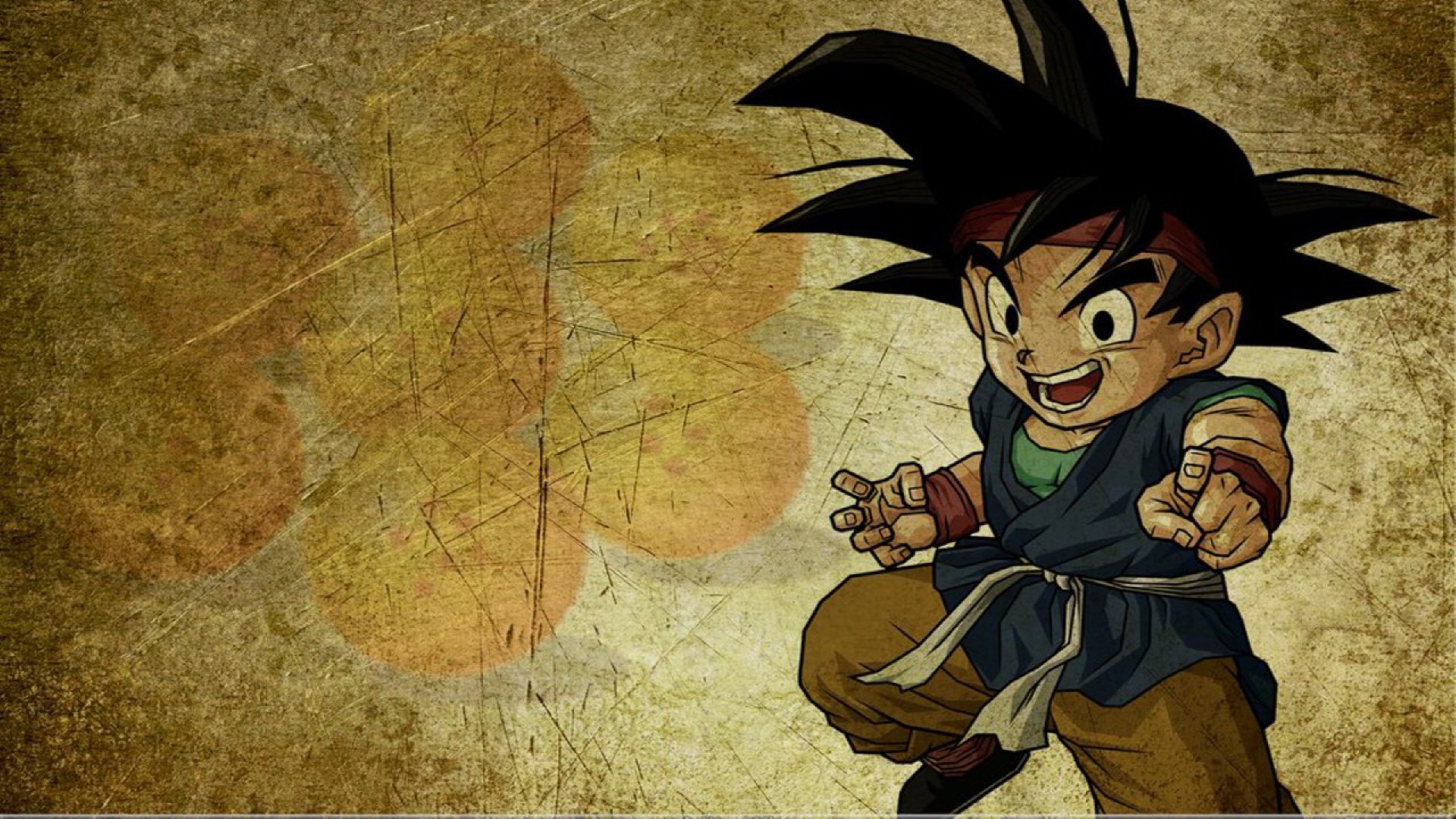 Goku bambino, Dragon Ball GT, Pergamena, Full HD, wallpaper desktop