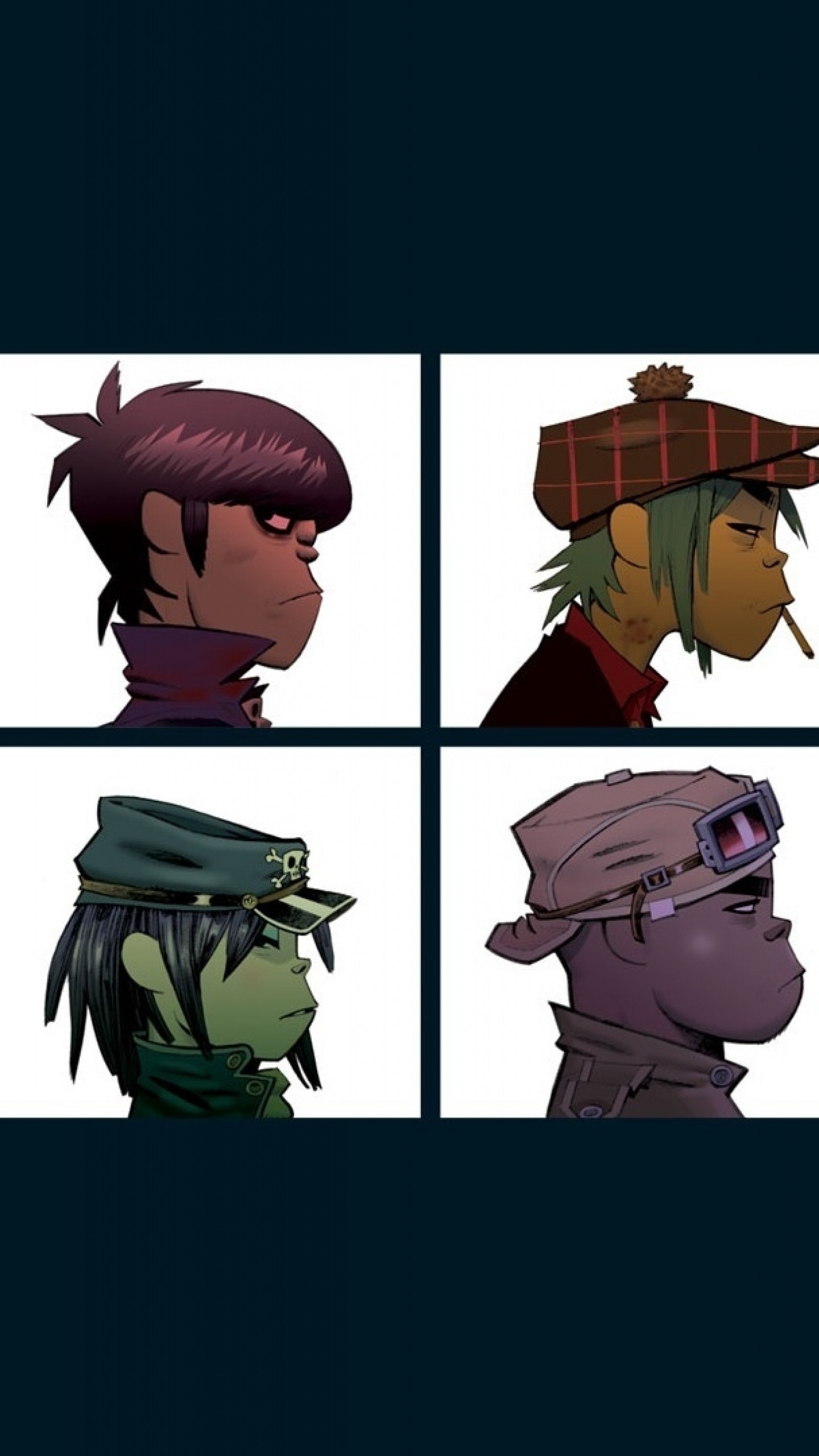 Gorillaz, Demon Days, Copertina album, QHD+, sfondo verticale per cellulare