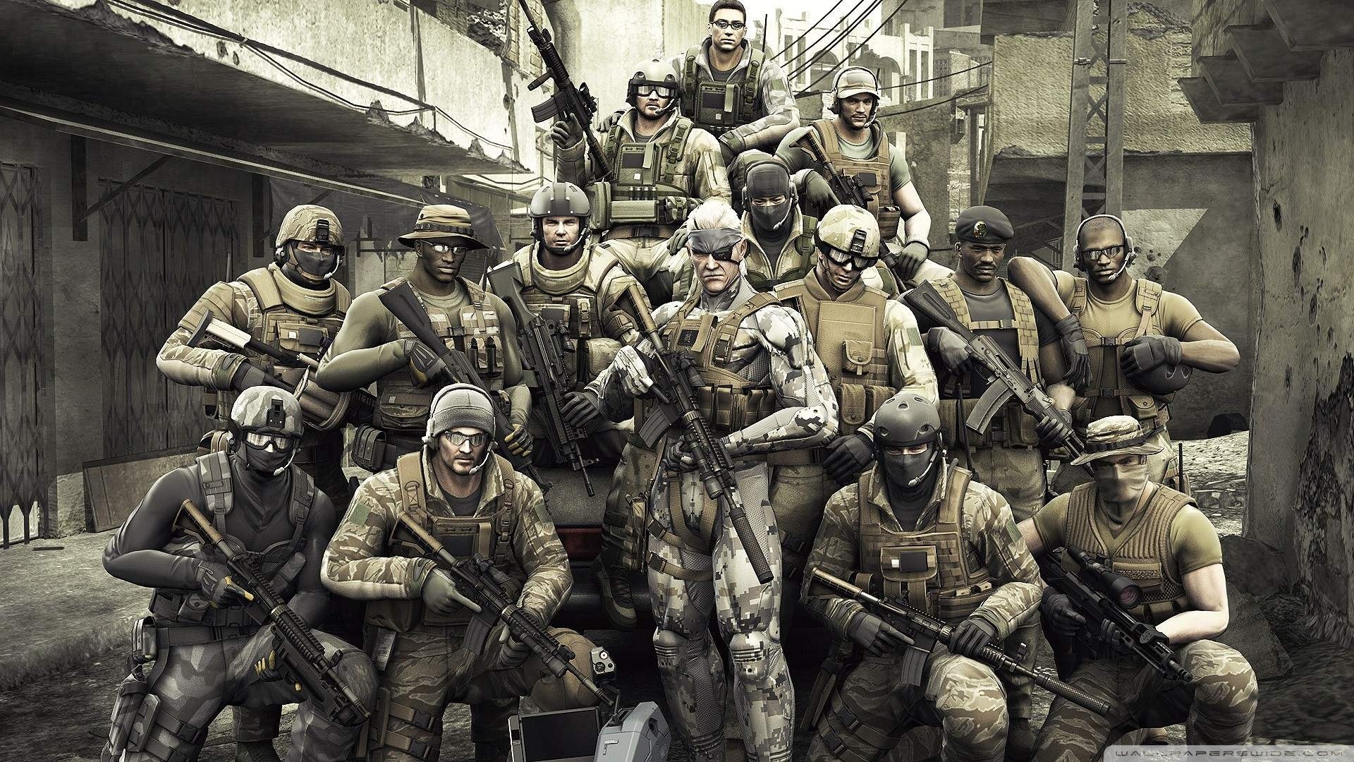 Metal Gear Solid 4: Guns of the Patriots, Soldati, Mimetica, Squadra, sfondo Full HD per computer