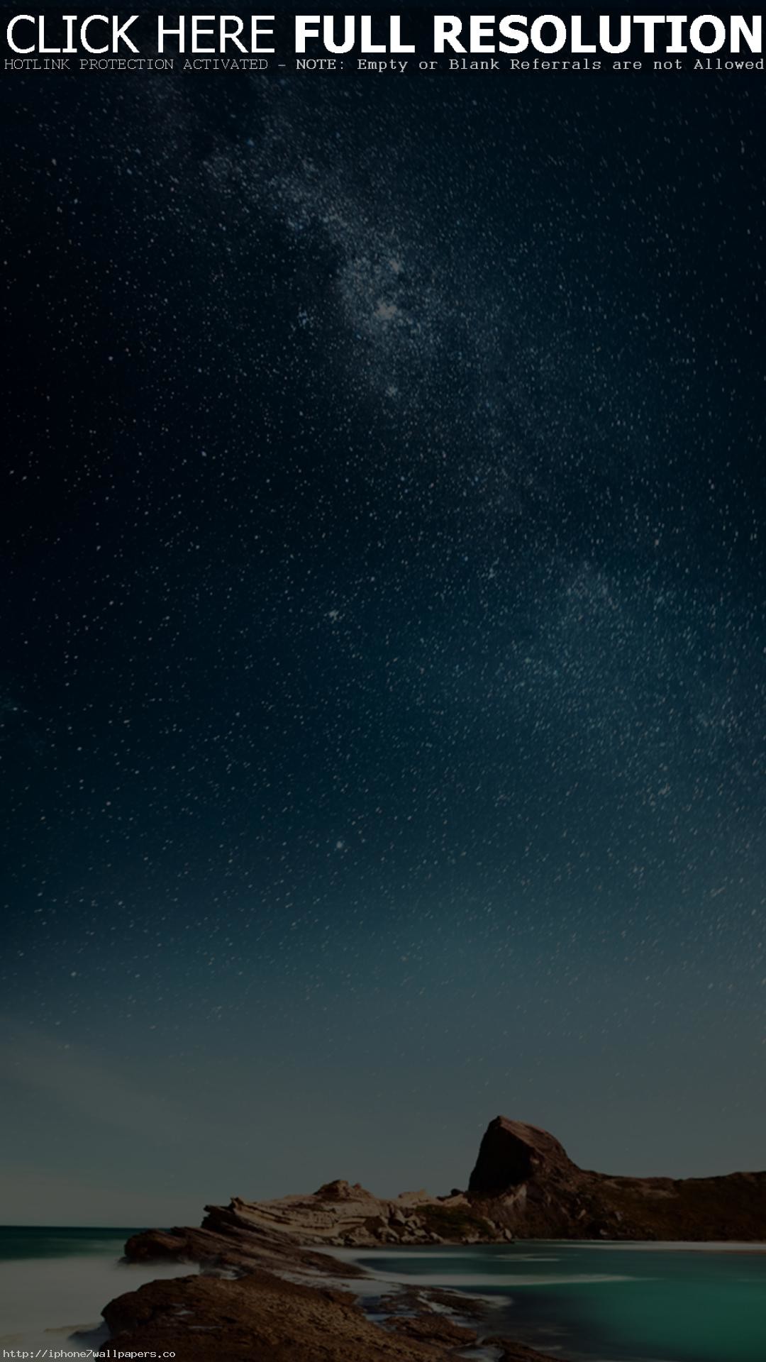 Via Lattea, Cielo stellato, Notte, Costa, sfondo Android Full HD