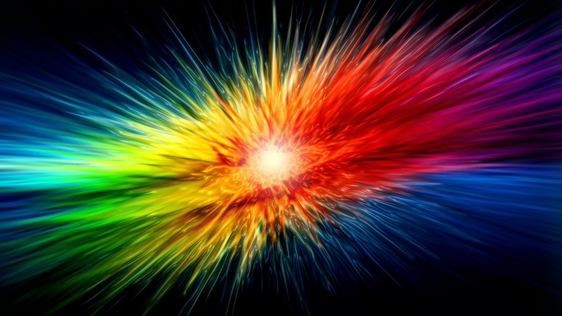 Esplosione di colori, Arcobaleno, Astratto, sfondo Full HD per computer