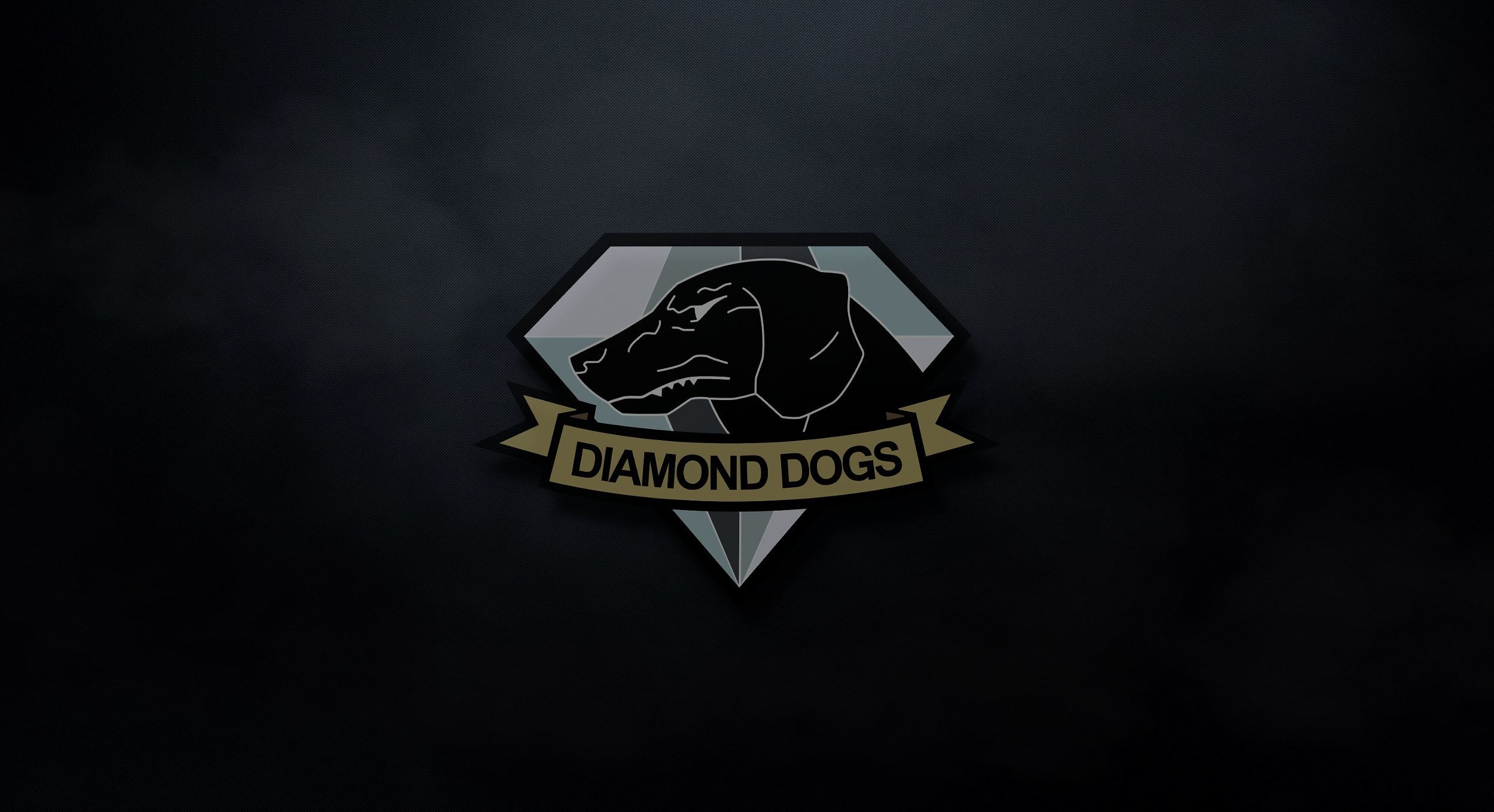 Diamond Dogs, Metal Gear Solid V: The Phantom Pain, Logo, Sfondo scuro, wallpaper Windows 11