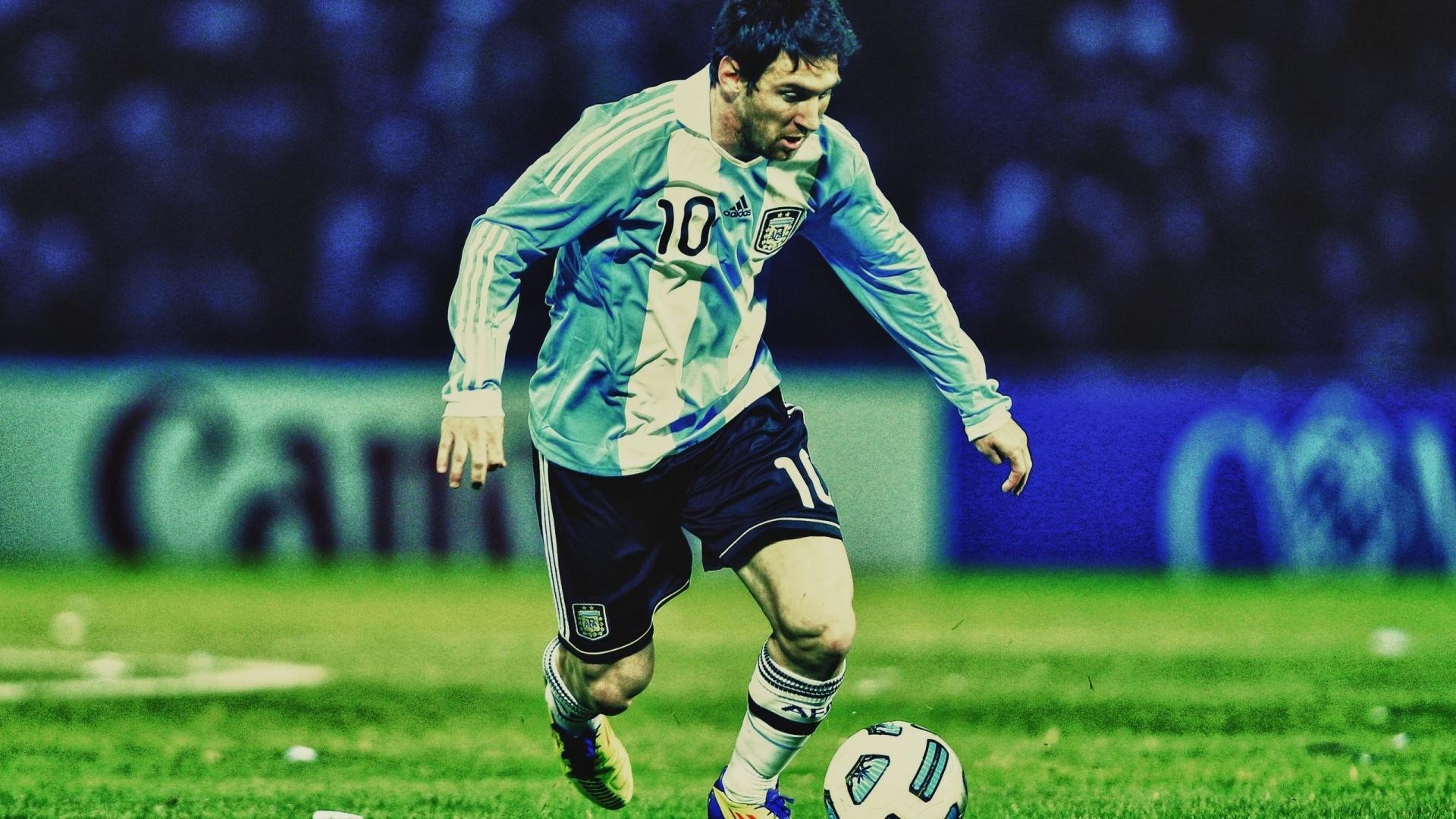 Lionel Messi, Nazionale di calcio dell'Argentina, Dribbling, Pallone, sfondo Windows 11