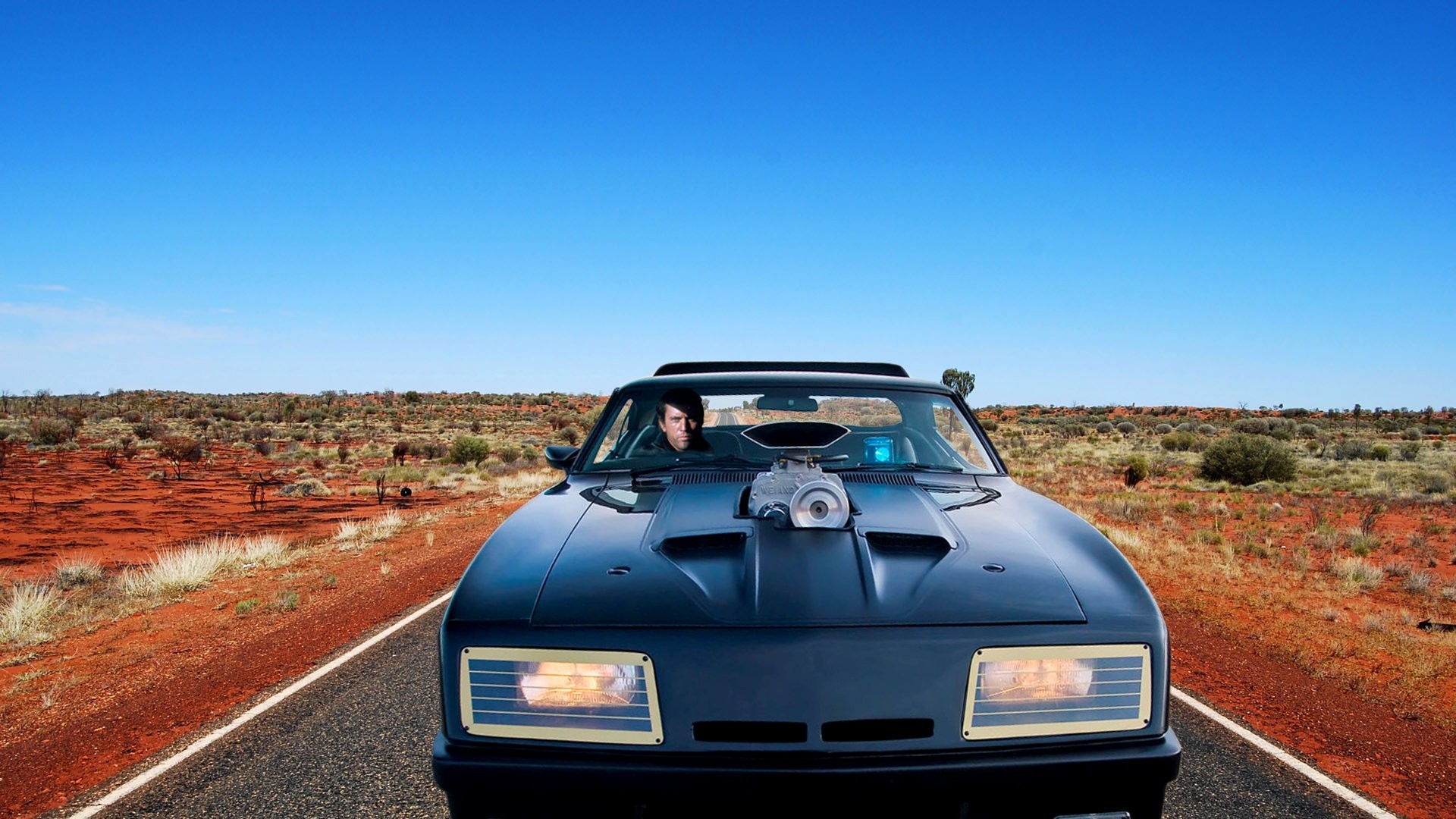 Interceptor, Ford Falcon XB GT, Mad Max, Strada, Outback, 16:9 Full HD, wallpaper widescreen