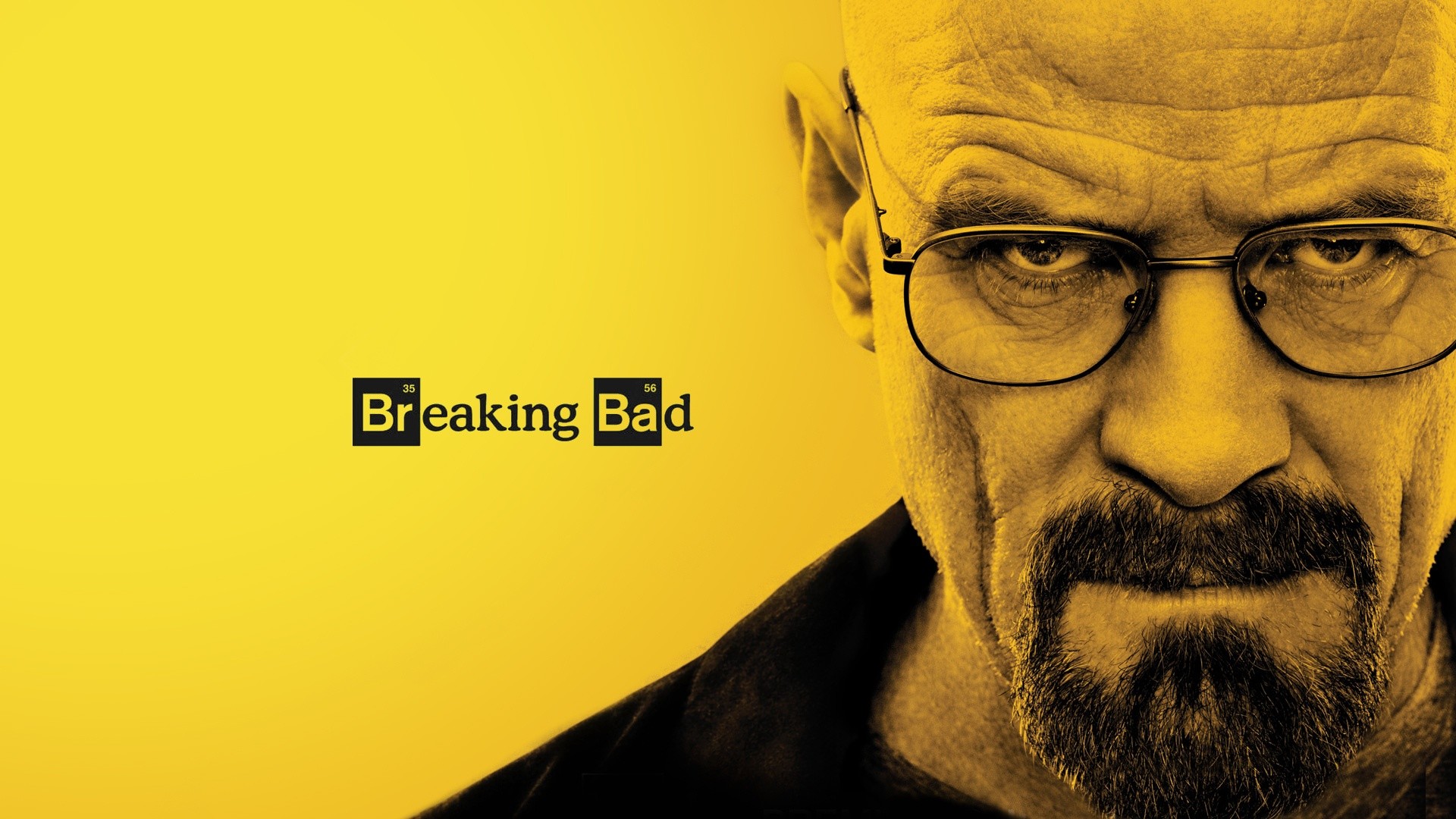 Walter White, Bryan Cranston, Breaking Bad, Logo, Sfondo giallo, wallpaper Windows 11