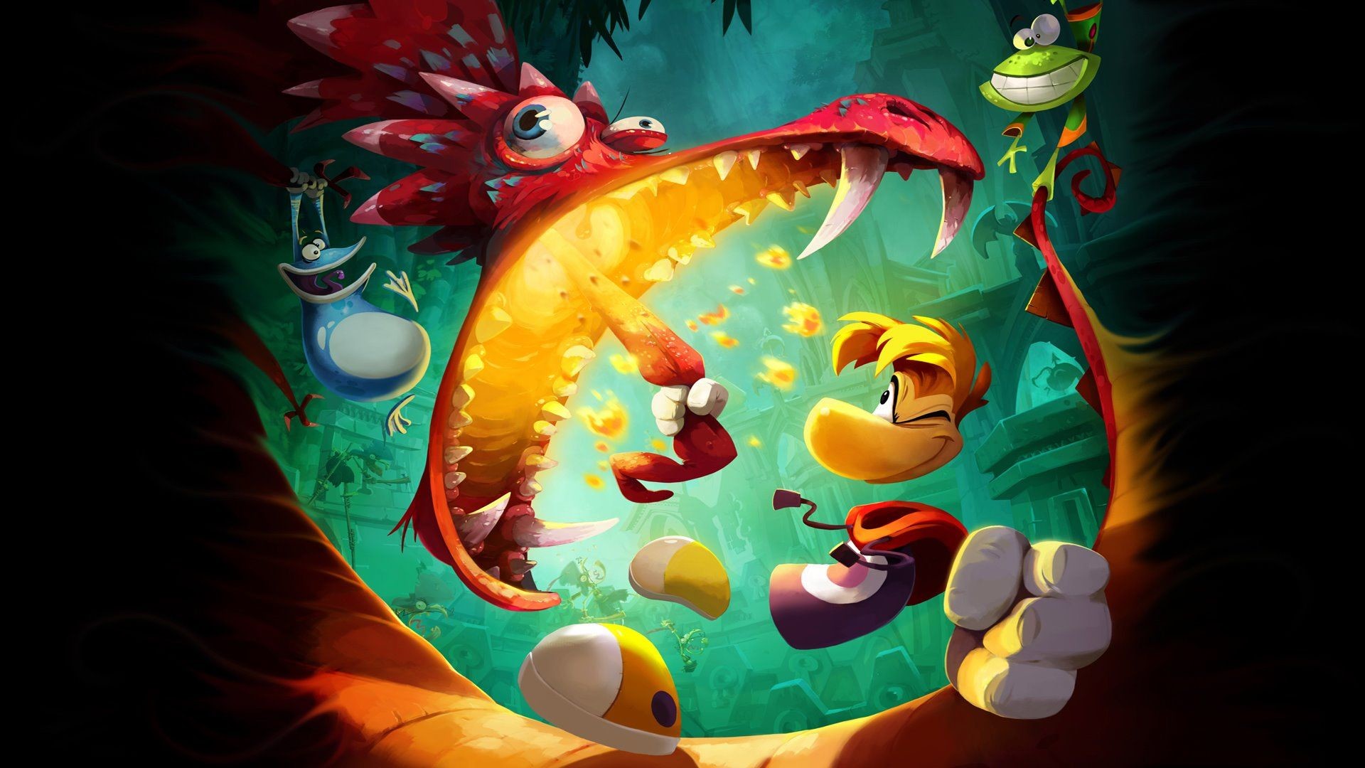 Rayman Origins, Rayman, Videogioco, Drago, 16:9 Full HD, wallpaper widescreen