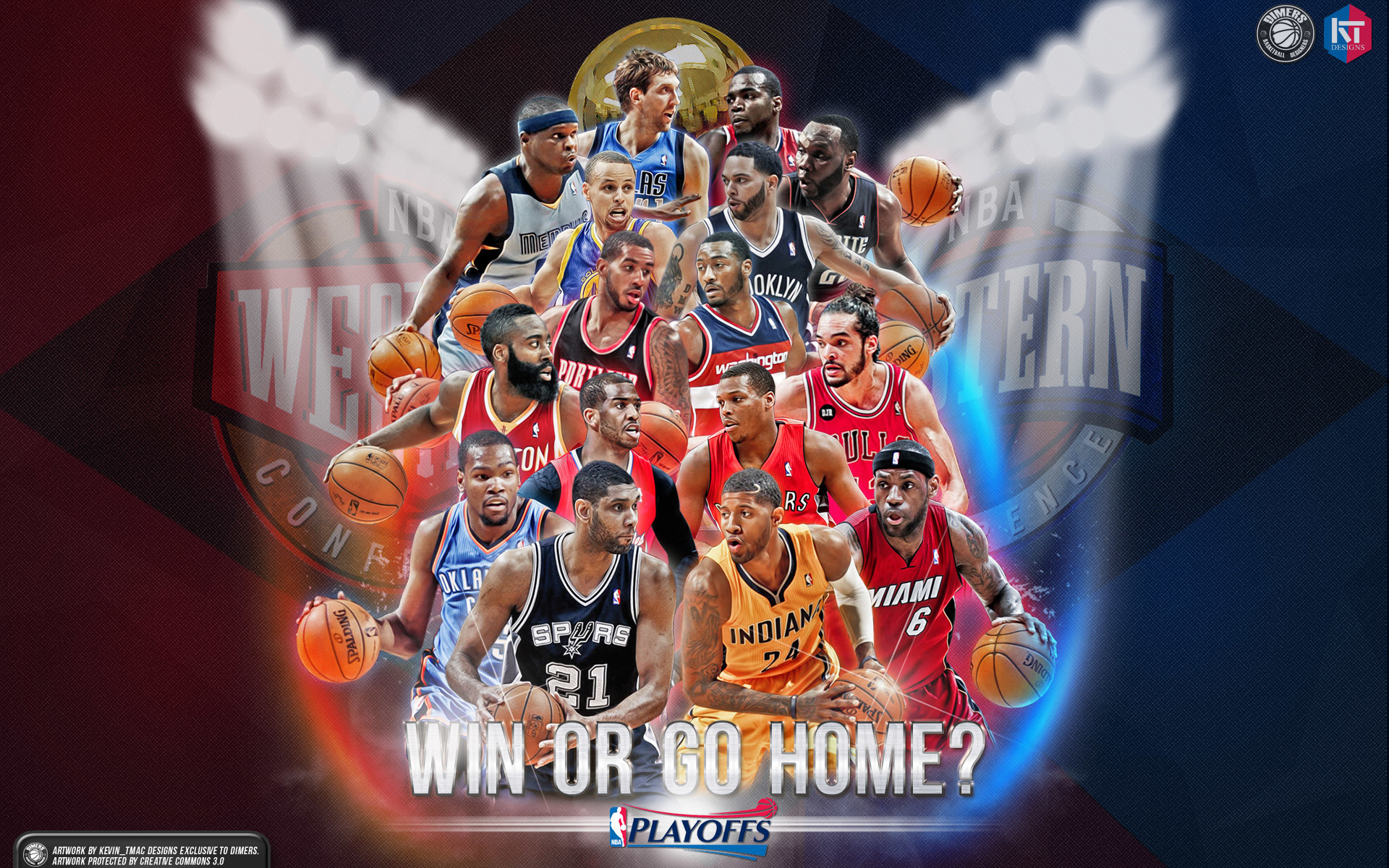 NBA Playoffs, Win or Go Home, Tim Duncan, James Harden, Stelle NBA, sfondo 16:10 Full HD