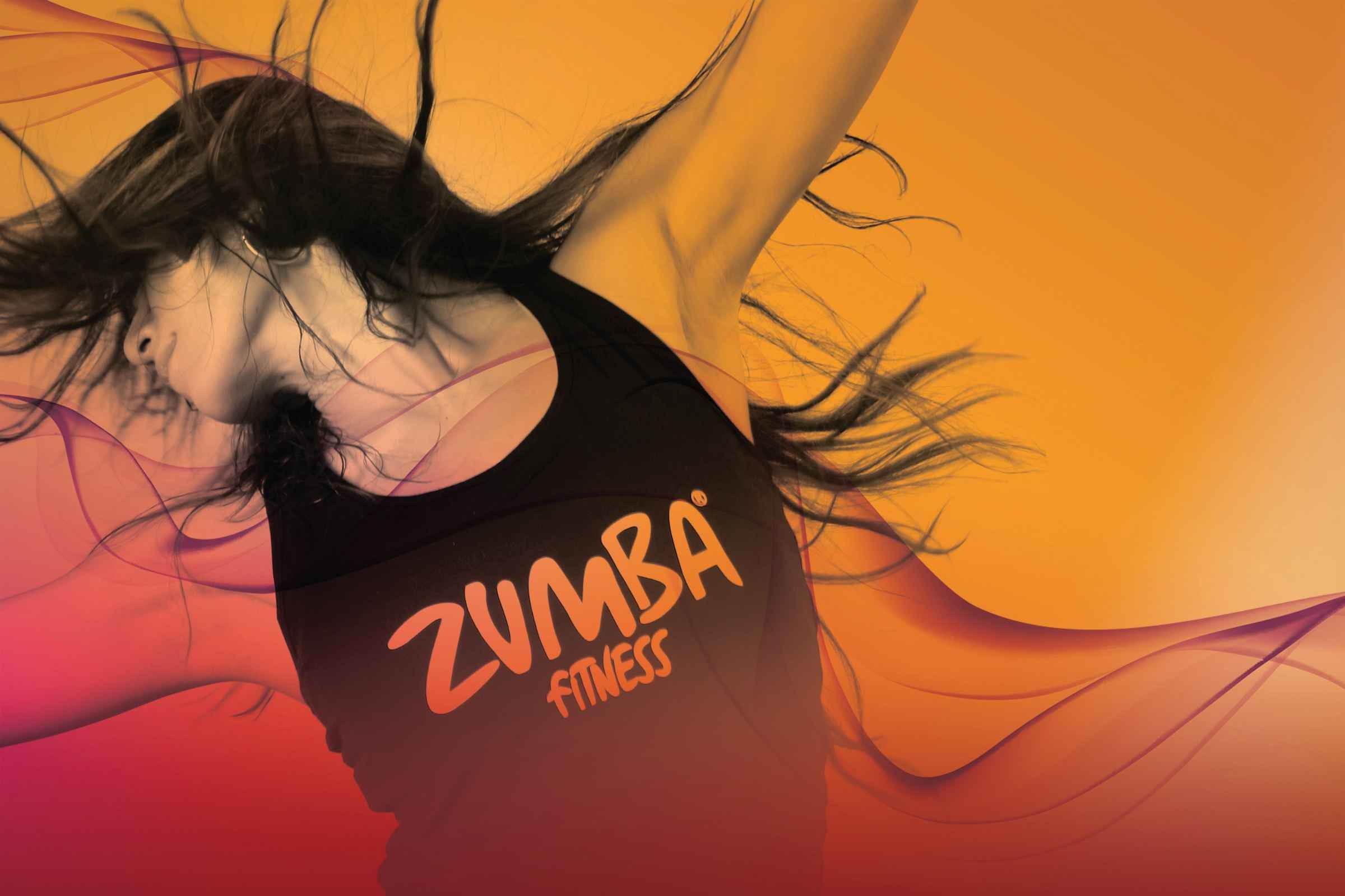 Zumba Fitness, Ballerina, Capelli al vento, Arancione, Full HD, sfondo per portatile
