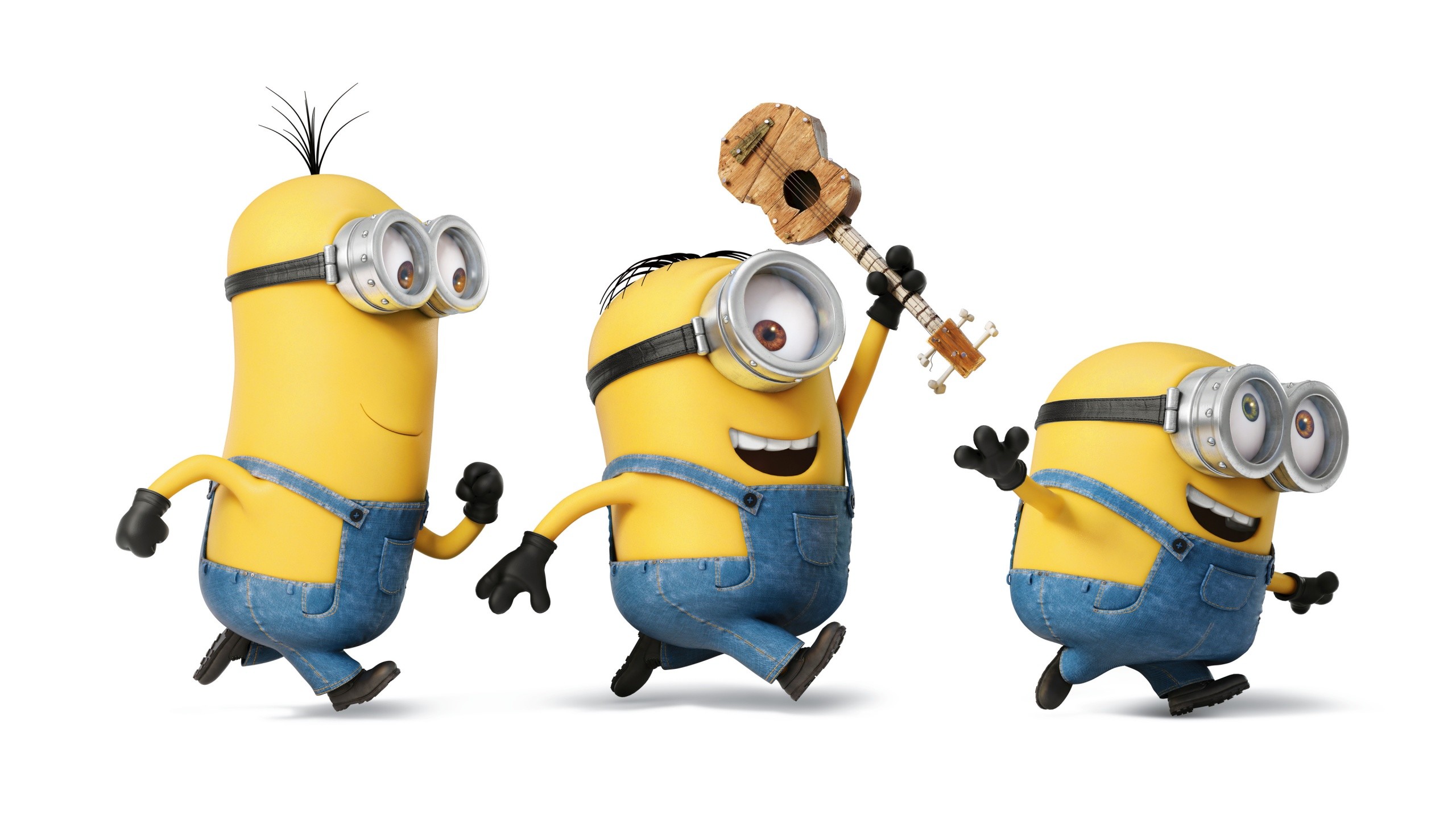Minion, Kevin, Ukulele, Cattivissimo me, Sfondo bianco, wallpaper Android