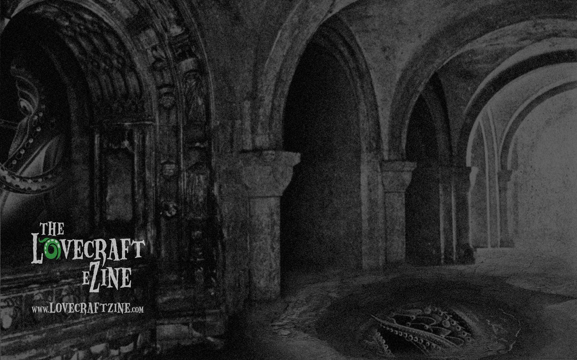 The Lovecraft eZine, Cripta, Bianco e nero, 16:10 Full HD, sfondo widescreen