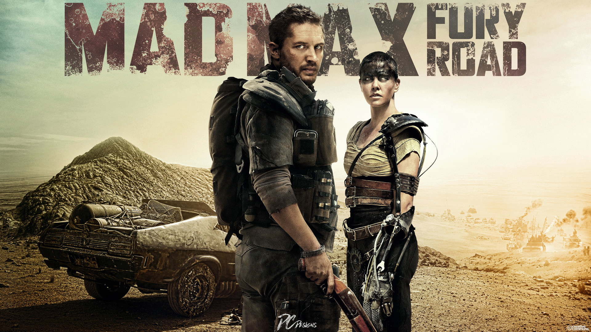 Mad Max: Fury Road, Tom Hardy, Charlize Theron, Max Rockatansky, Furiosa, sfondo 1920x1080 per PC
