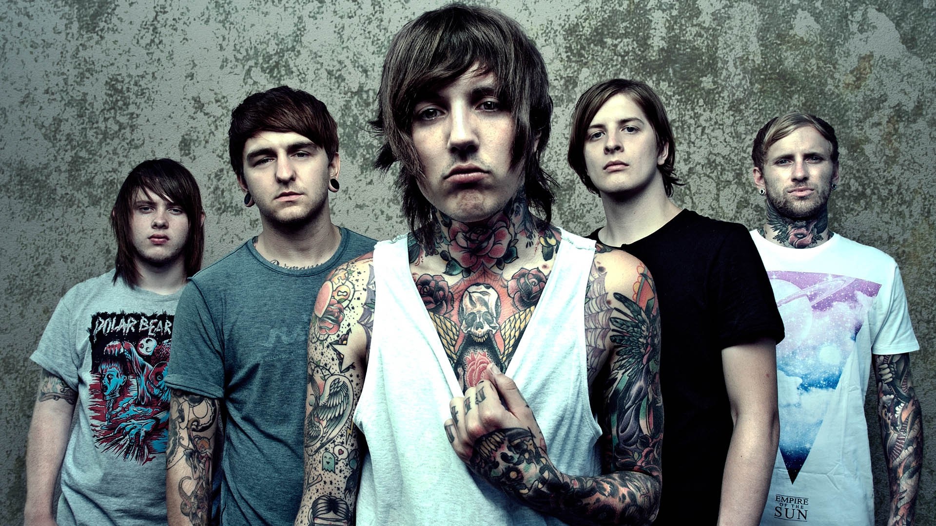 Bring Me the Horizon, Oliver Sykes, Band, Tatuaggi, Metalcore, 1920x1080, immagine di sfondo