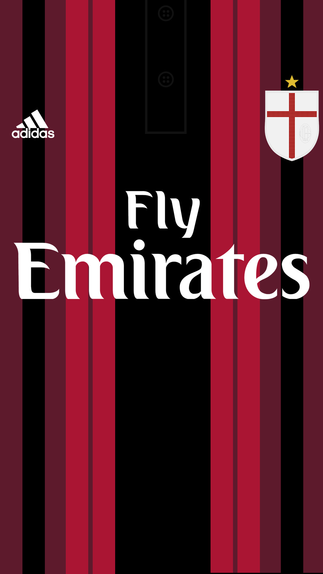 AC Milan, Maglia, Fly Emirates, Rossonero, Full HD, sfondo per smartphone