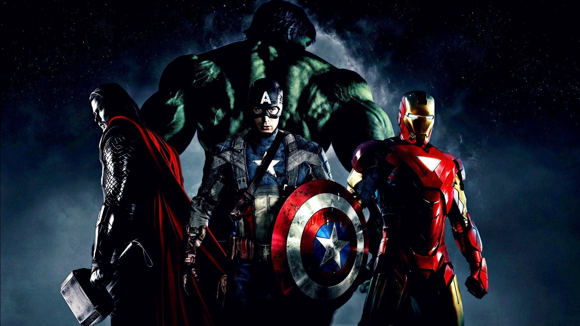 The Avengers, Thor, Hulk, Captain America, Iron Man, Marvel, 1920x1080, sfondo per PC