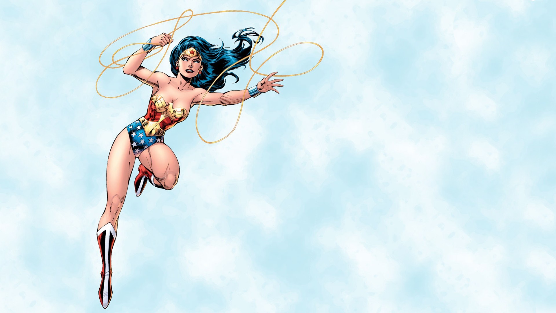 Wonder Woman, DC Comics, Lazo della verità, Fumetto, Cielo, Full HD, sfondo Windows 11