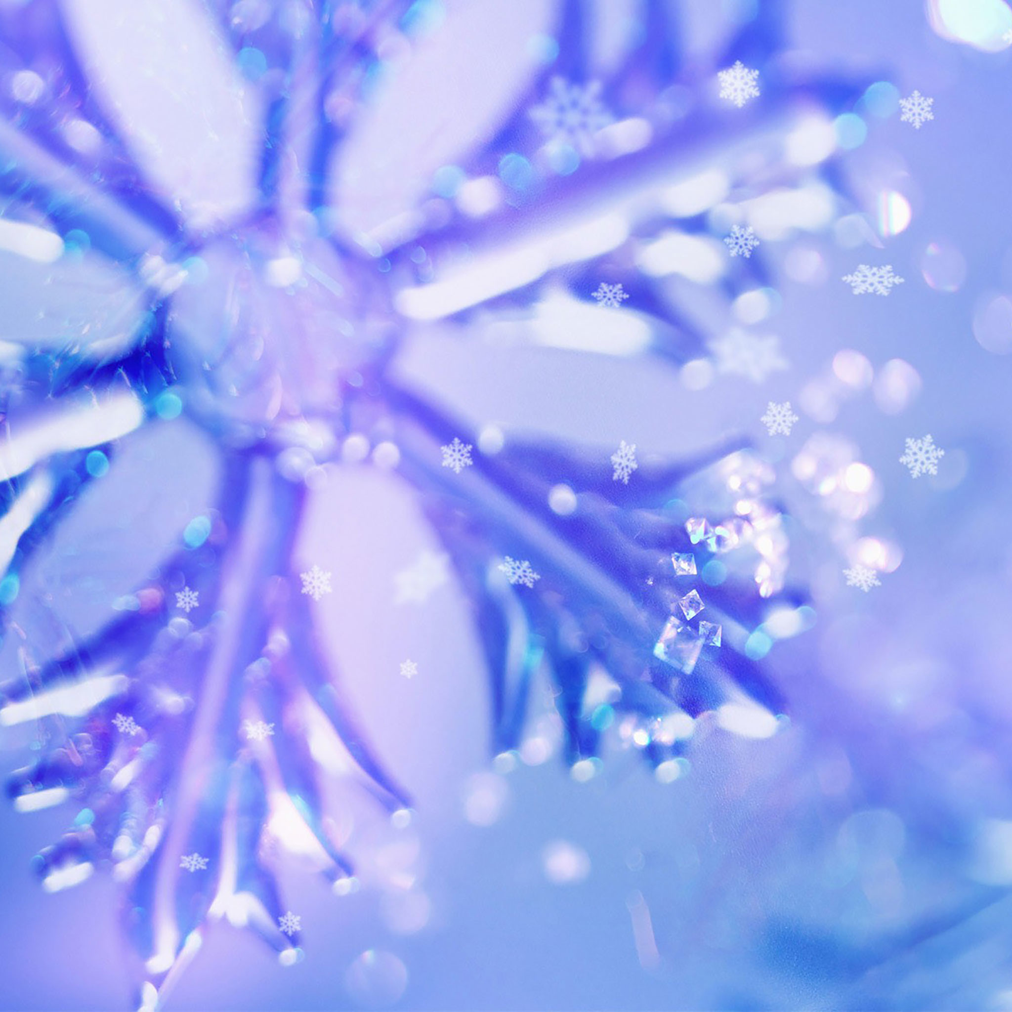 Fiocco di neve, Macro, Viola, Azzurro, Full HD, sfondo per iPad e tablet