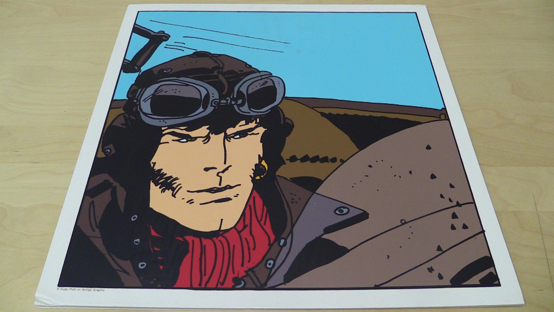 Hugo Pratt, Aviatore, Occhialoni, Stampa, Full HD, sfondo Windows 11