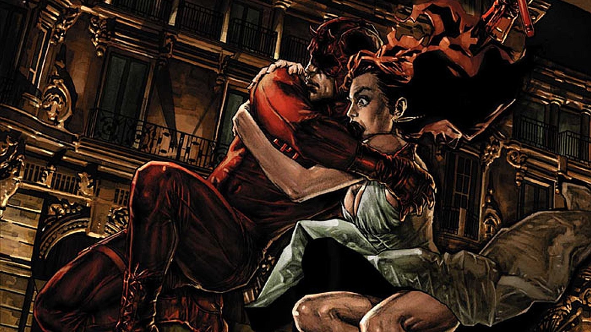 Daredevil, Karen Page, Fumetto, Palazzo, 1920x1080, immagine di sfondo