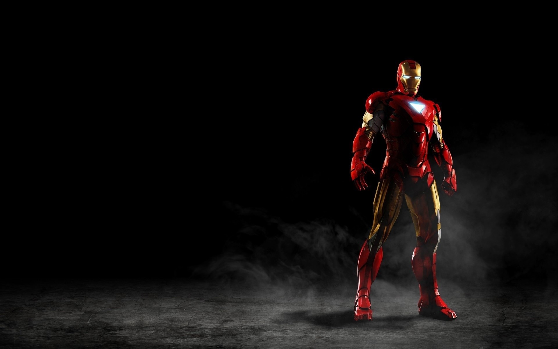 Iron Man, Marvel, Fumo, Sfondo nero, 16:10 Full HD, wallpaper widescreen